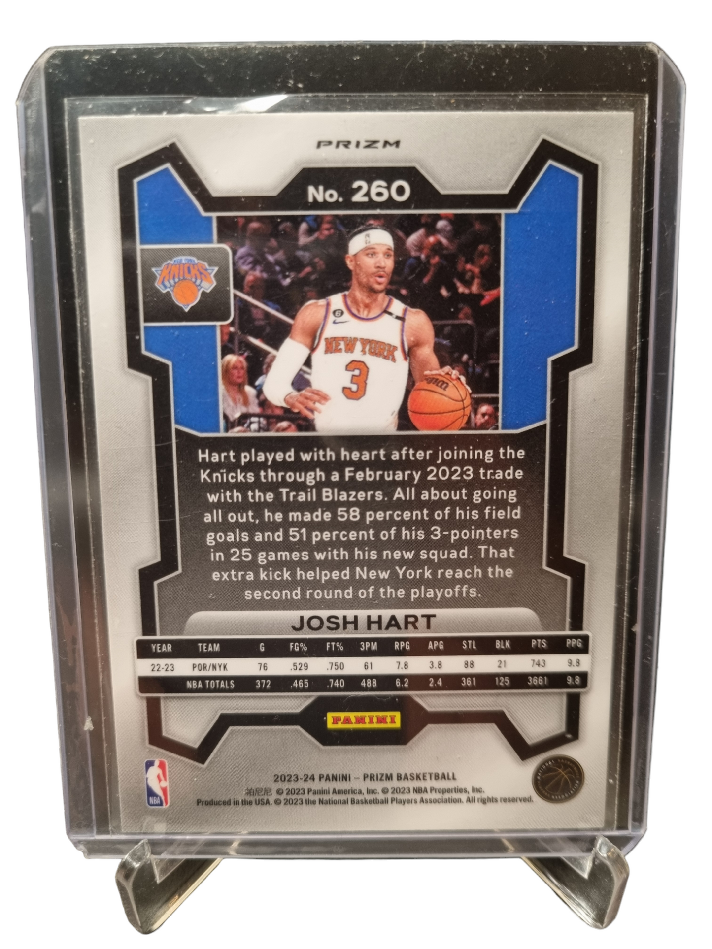 2023-24 Panini Prizm #260 Josh Hart Green Prizm