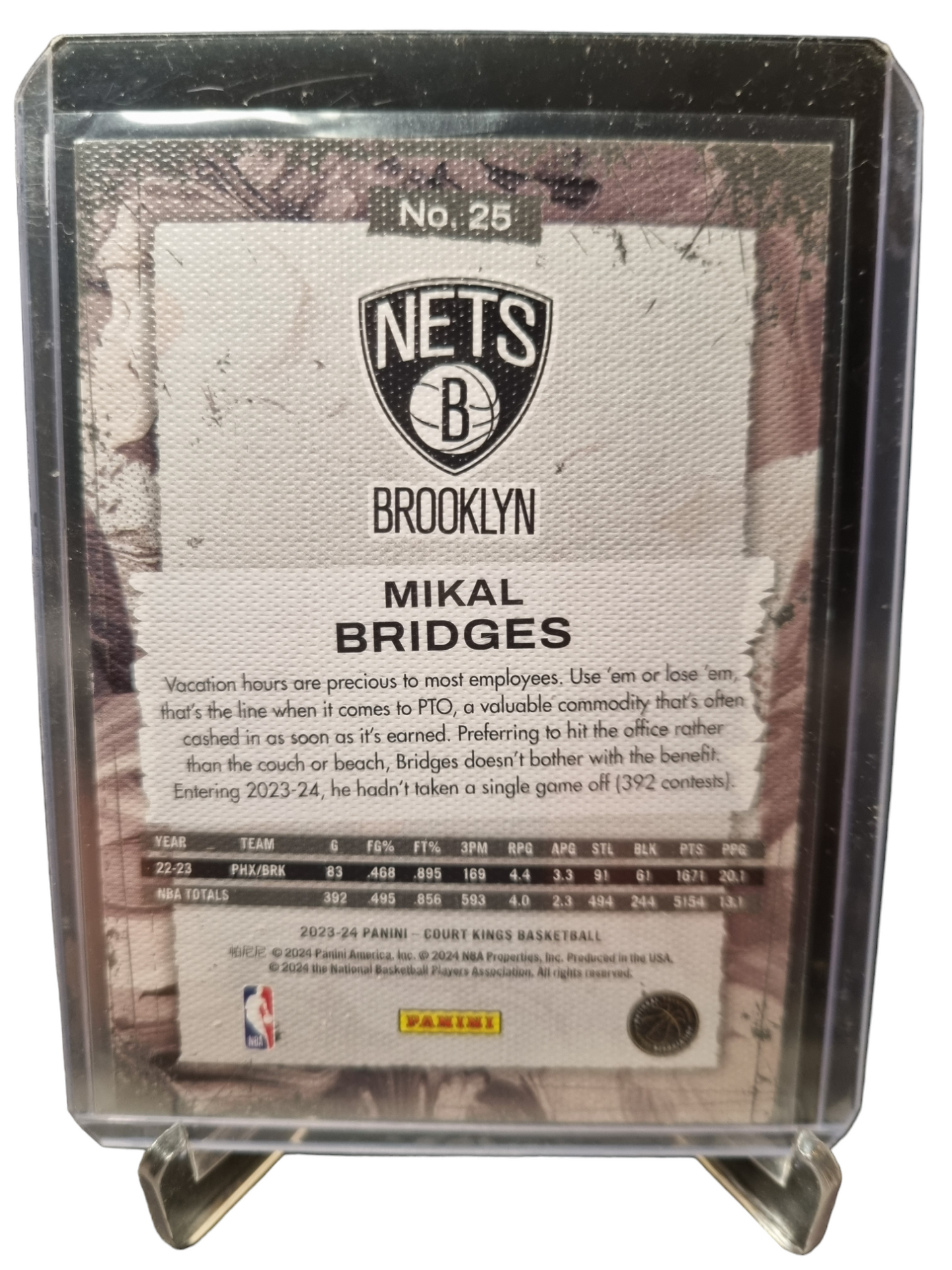 2023-24 Panini Court Kings #25 Mikal Bridges