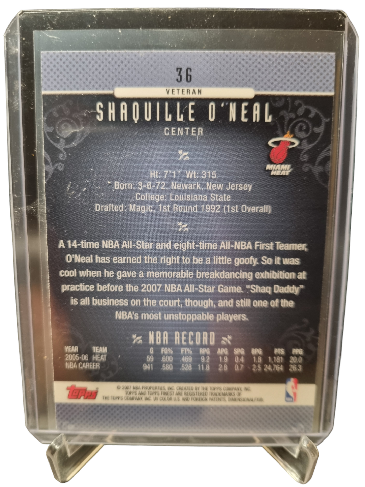 2007 Topps Finest #36 Shaquille O'Neal