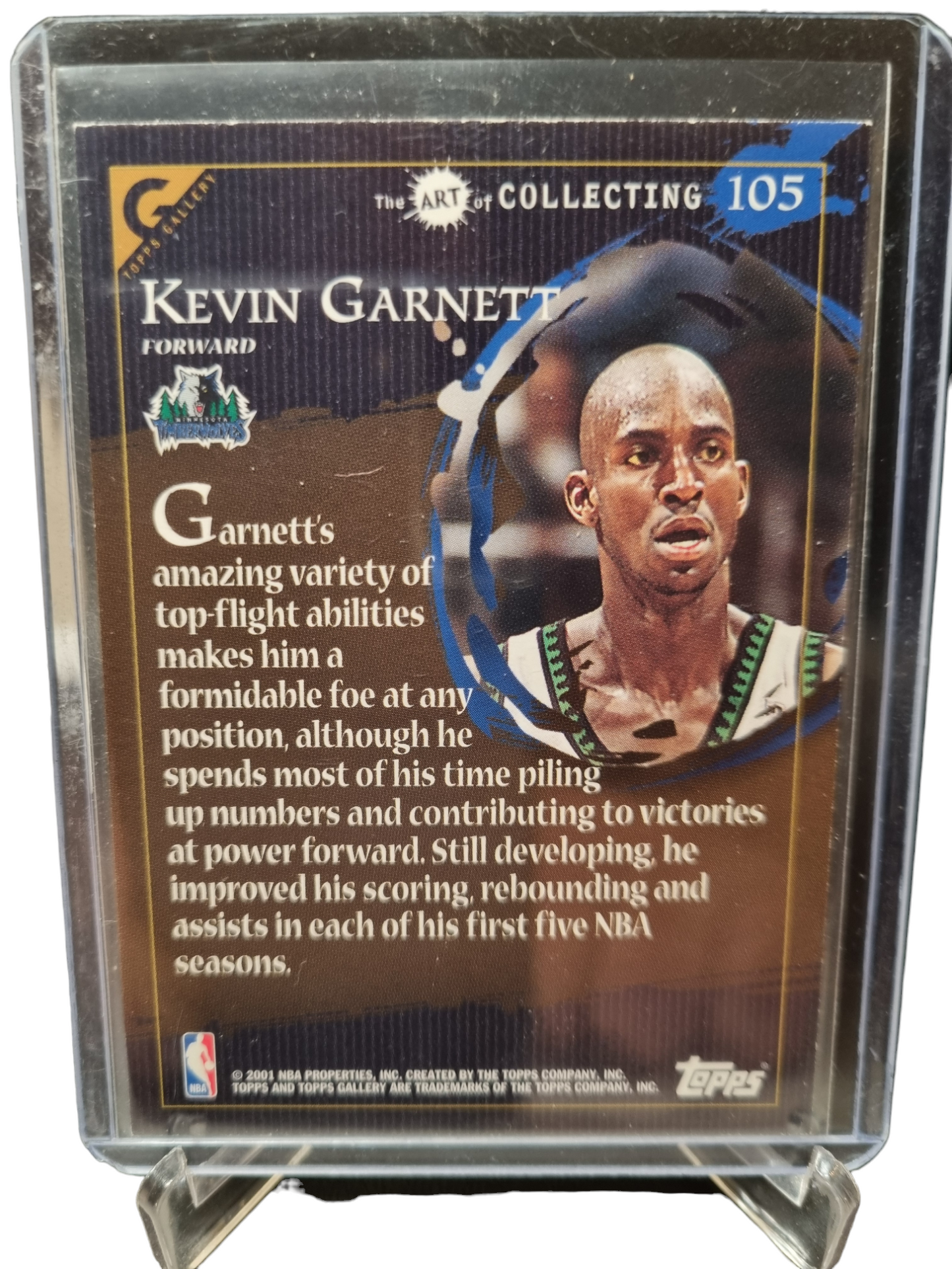 2001 Topps Gallery #105 Kevin Garnett Masters