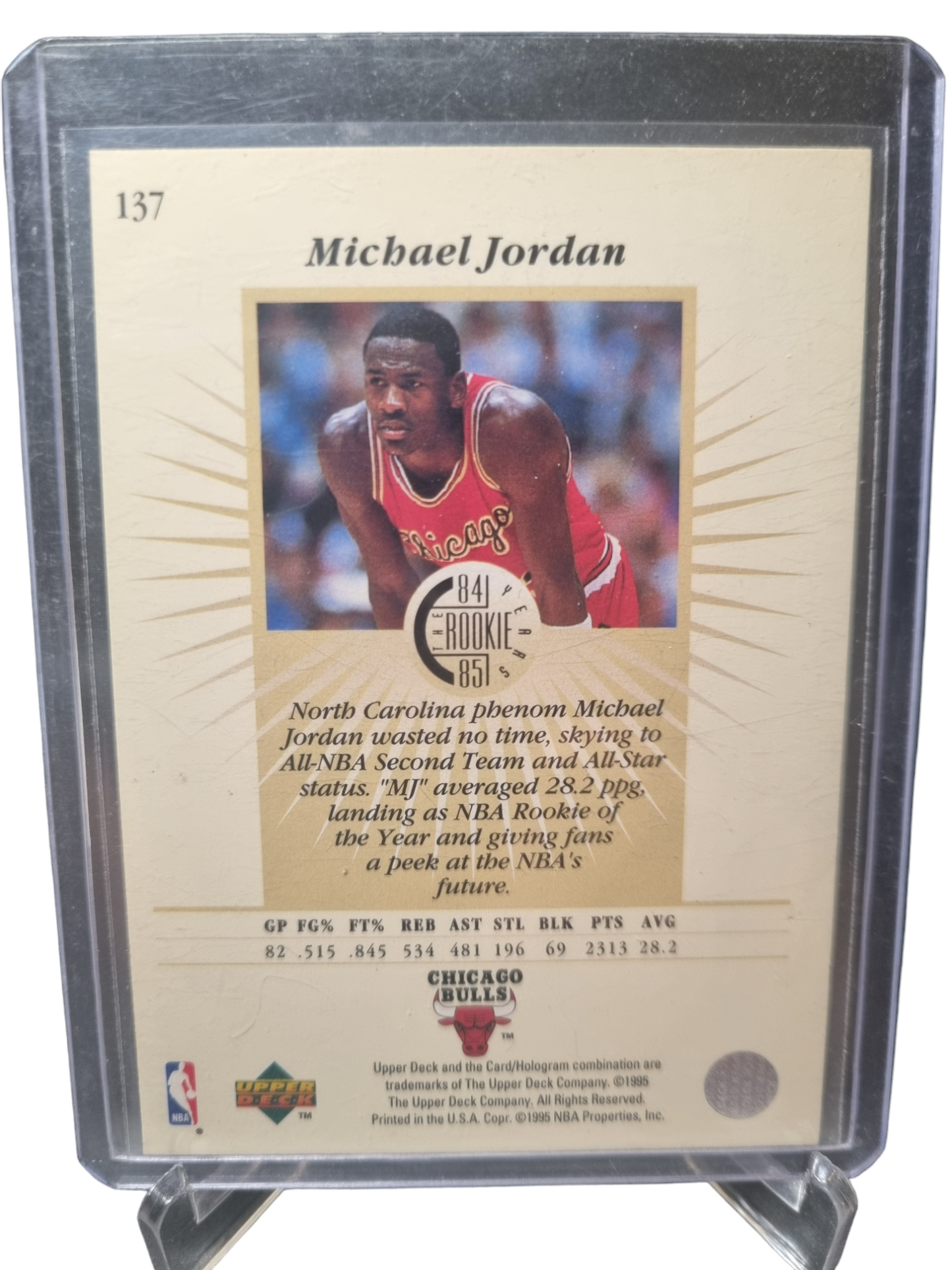 1995 Upper Deck #137 Michael Jordan The Rookie Years