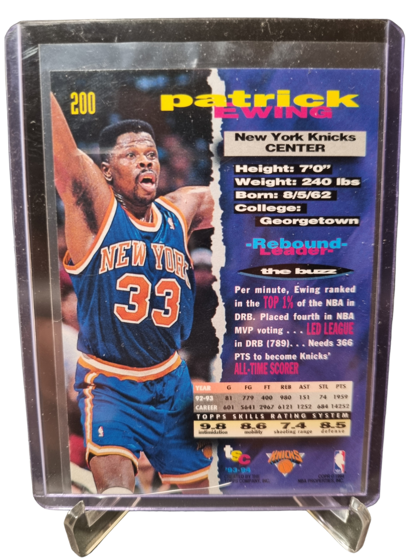 1993-94 Topps Stadium Club #200 Patrick Ewing