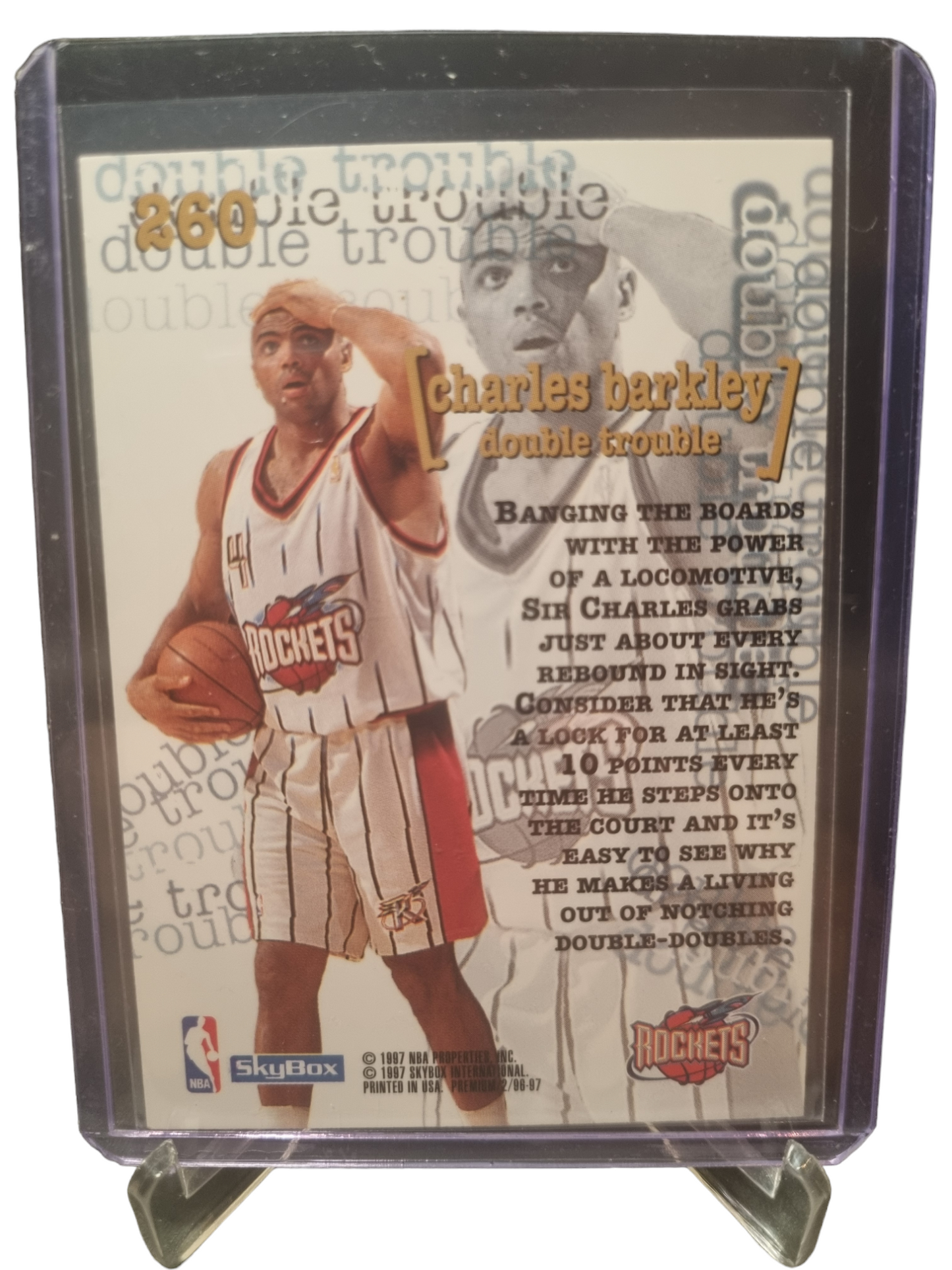 1997 Skybox Premium #260 Charles Barkley Double Trouble