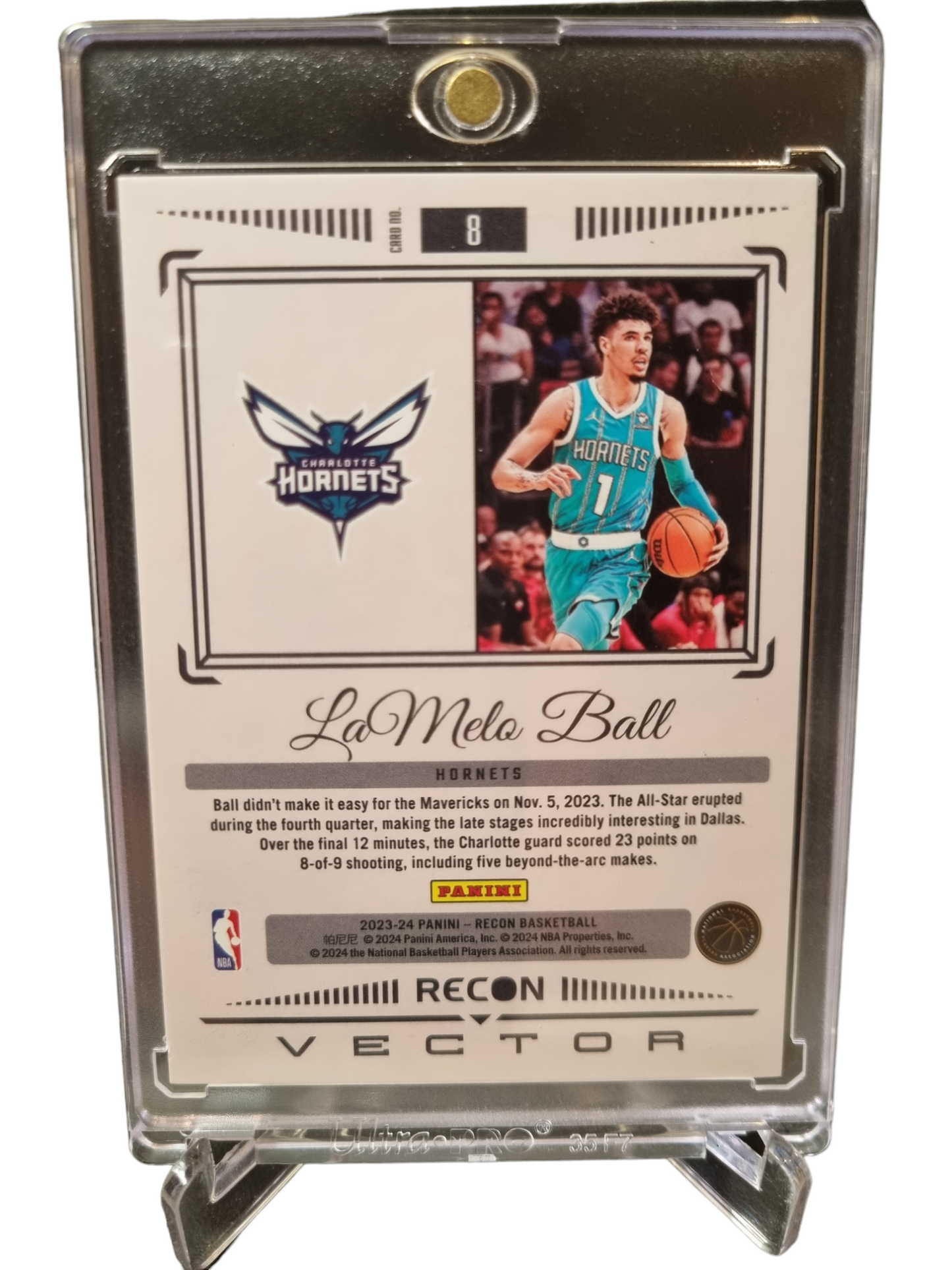 2023-24 Panini Recon #8 Lamelo Ball Vector Purple 30/75