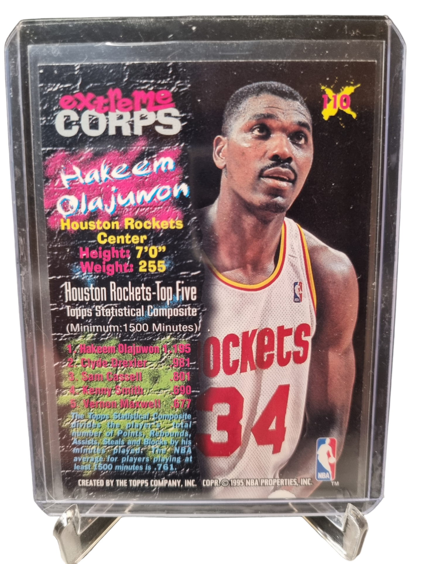 1995 Topps Stadium Club #110 Hakeem Olajuwon Extreme Corps