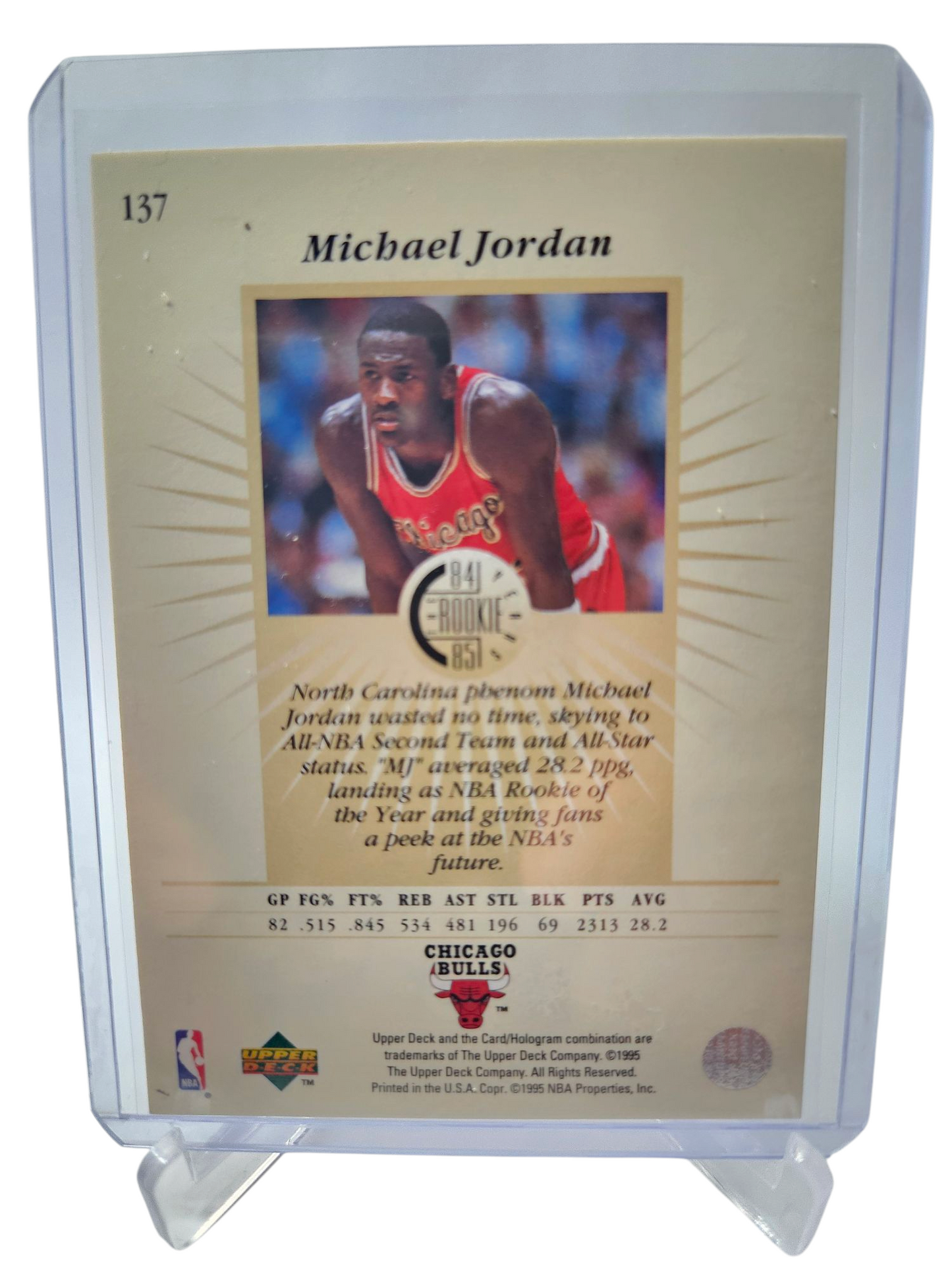 1995 Upper Deck #137 Michael Jordan The Rookie Years
