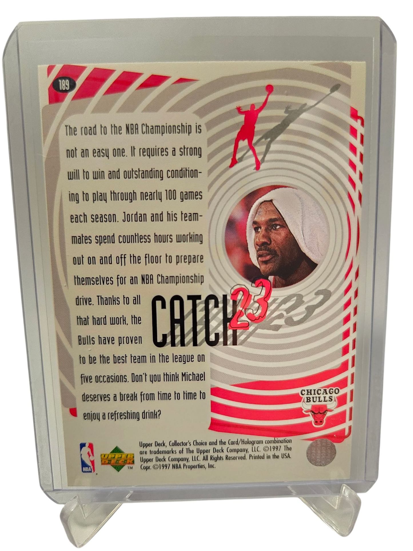 1997 Upper Deck #189 Michael Jordan Catch 23 Championship Drive