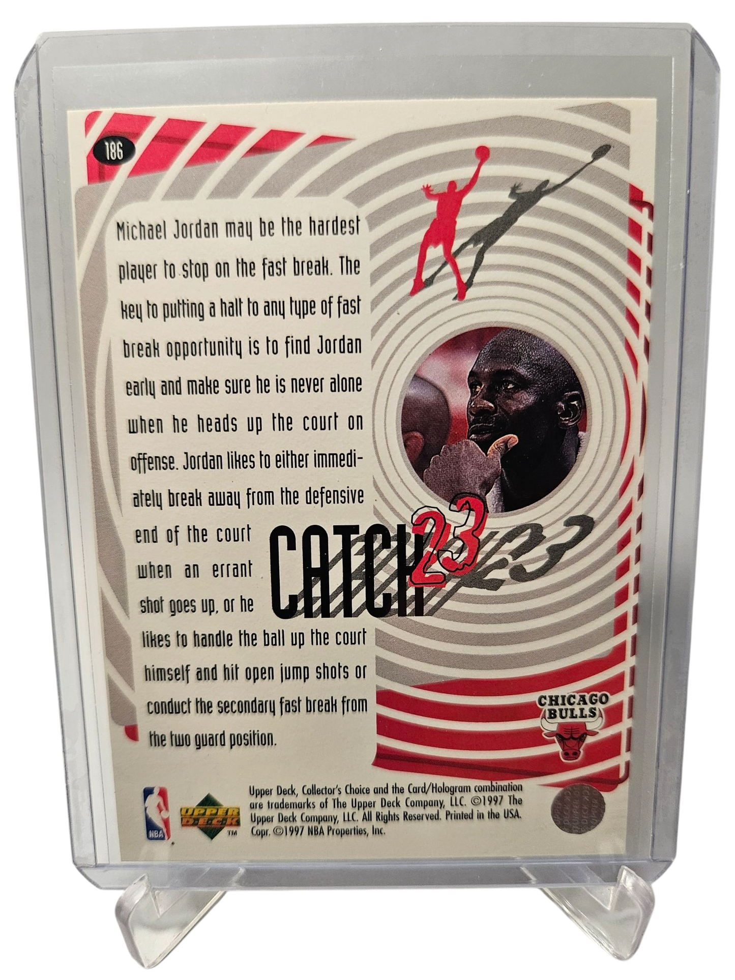 1997 Upper Deck #186 Michael Jordan Catch 23 Fast Break