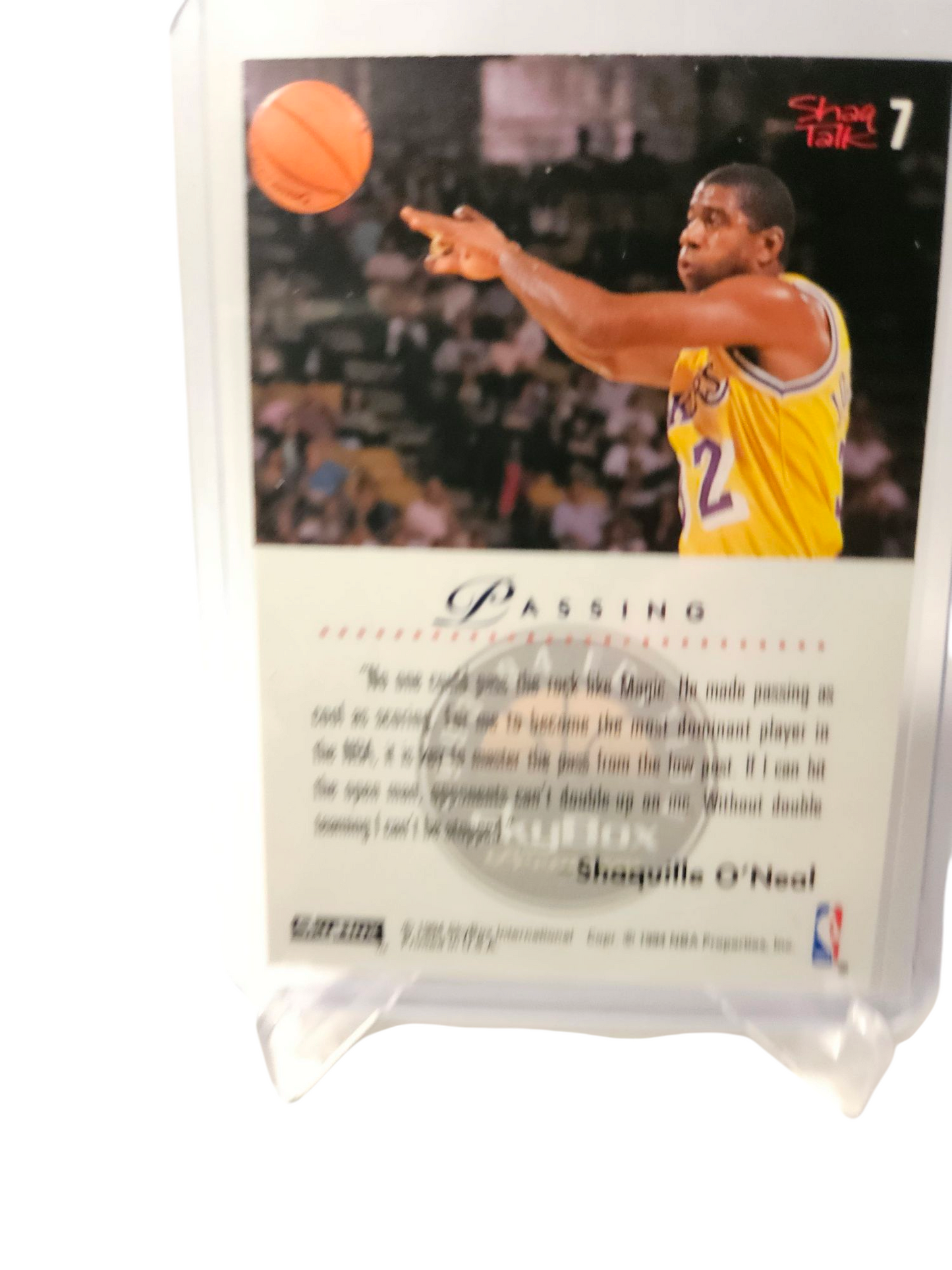 1994 Skybox #7 Shaquille O'Neal Shaq Talk Passing