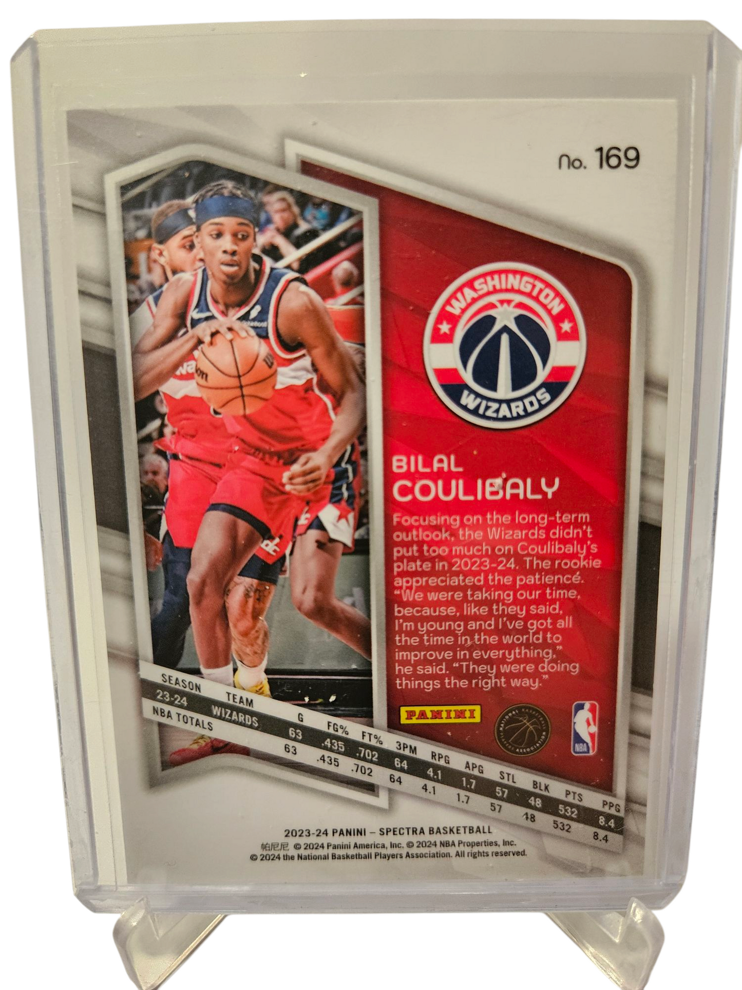 2023-24 Panini Spectra #169 Bilal Coulibaly Rookie Card