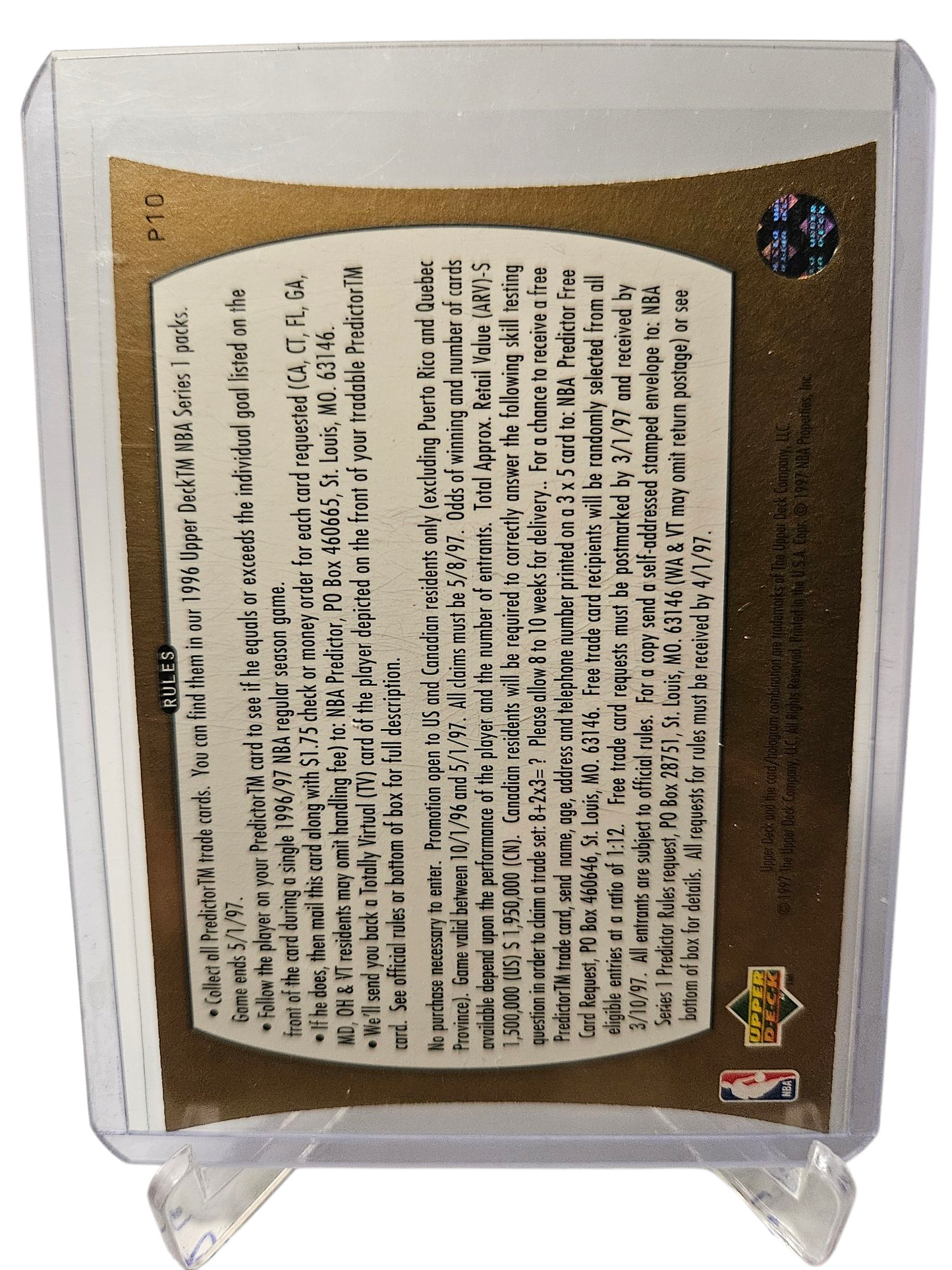 1997 Upper Deck #P10 Kevin Garnett Predictor Die Cut