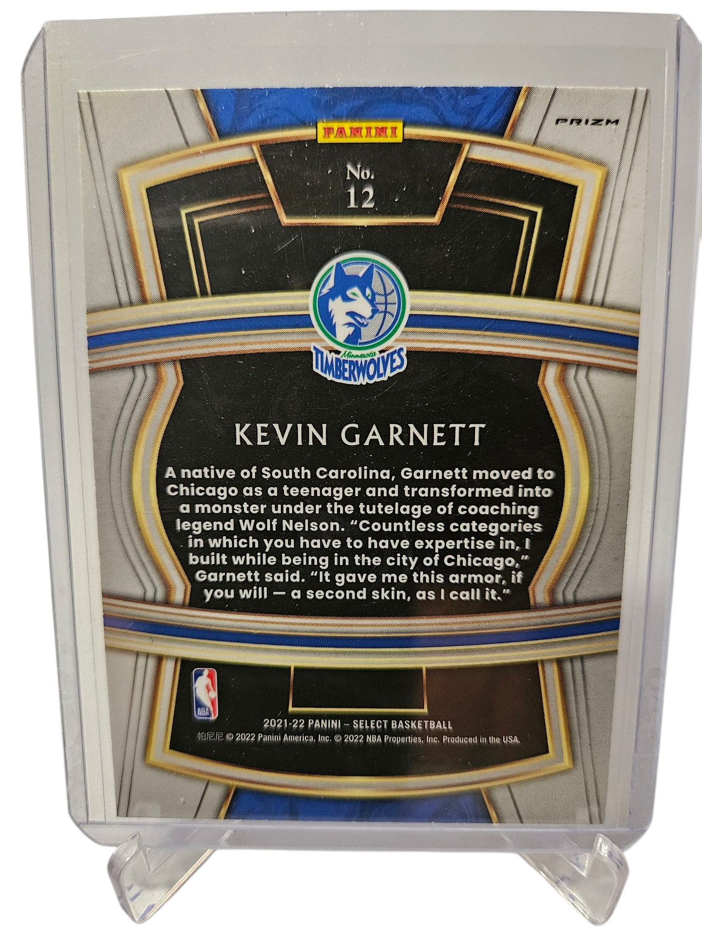 2021-22 Panini Select #12 Kevin Garnett Select Company Red Prizm