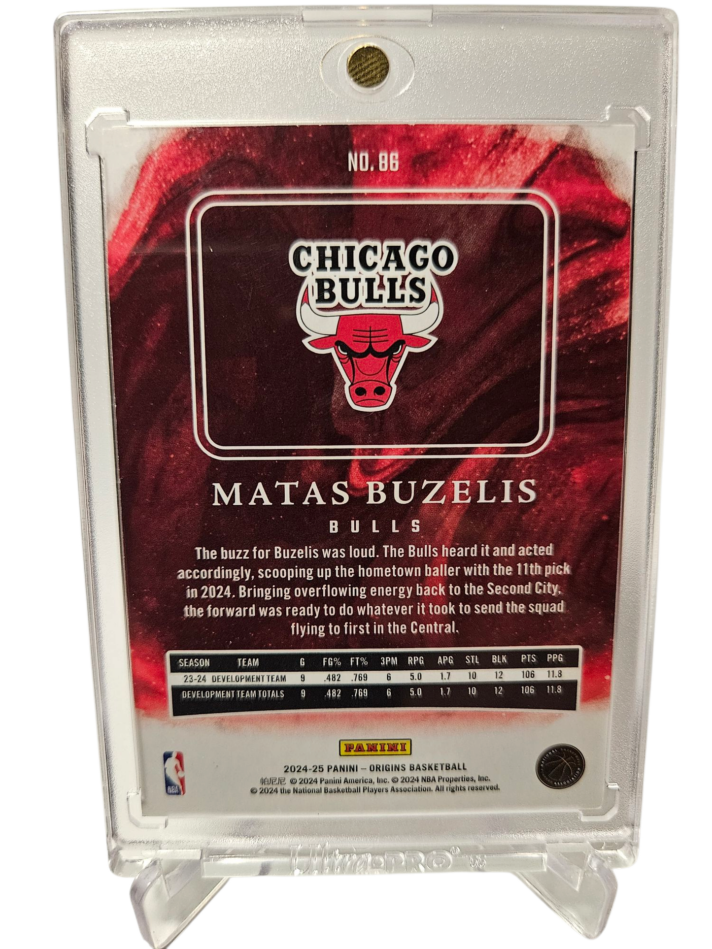 2024-25 Panini Origins #86 Matas Buzelis Rookie Card 49/60