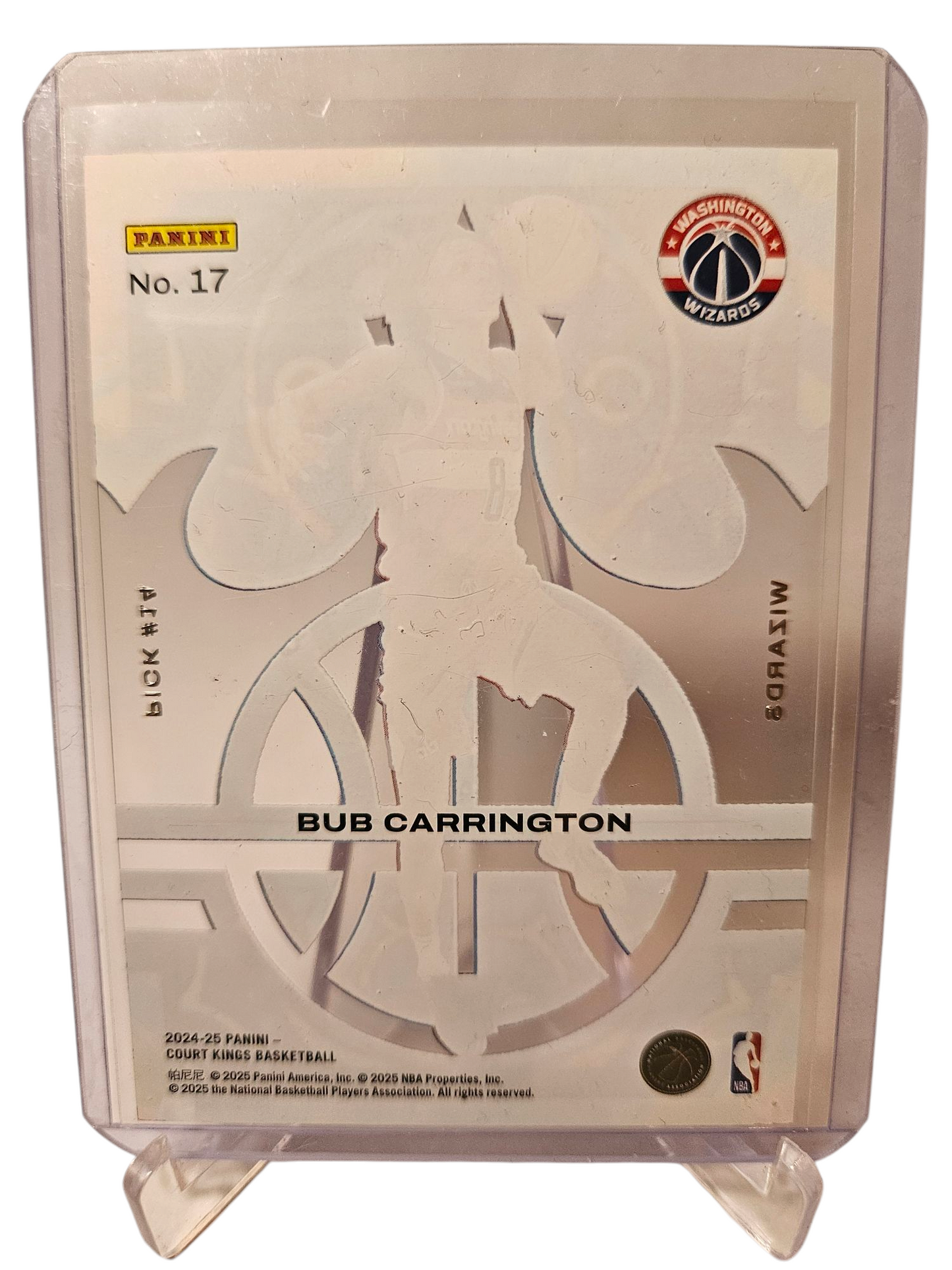 2024-25 Panini Court Kings #17 Bub Carington Rookie Card Acetate