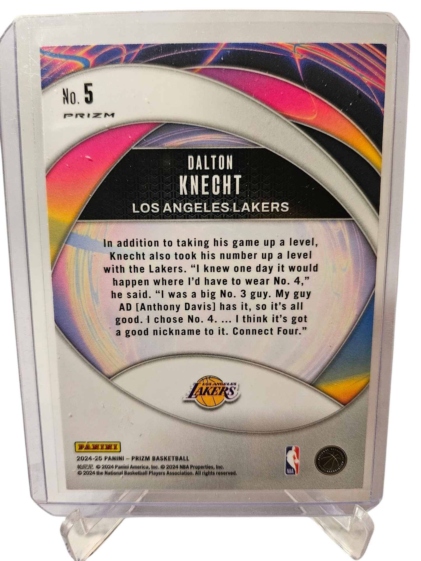 2024-25 Panini Prizm #5 Dalton Knecht Rookie Card Instant Impact Silver Prizm