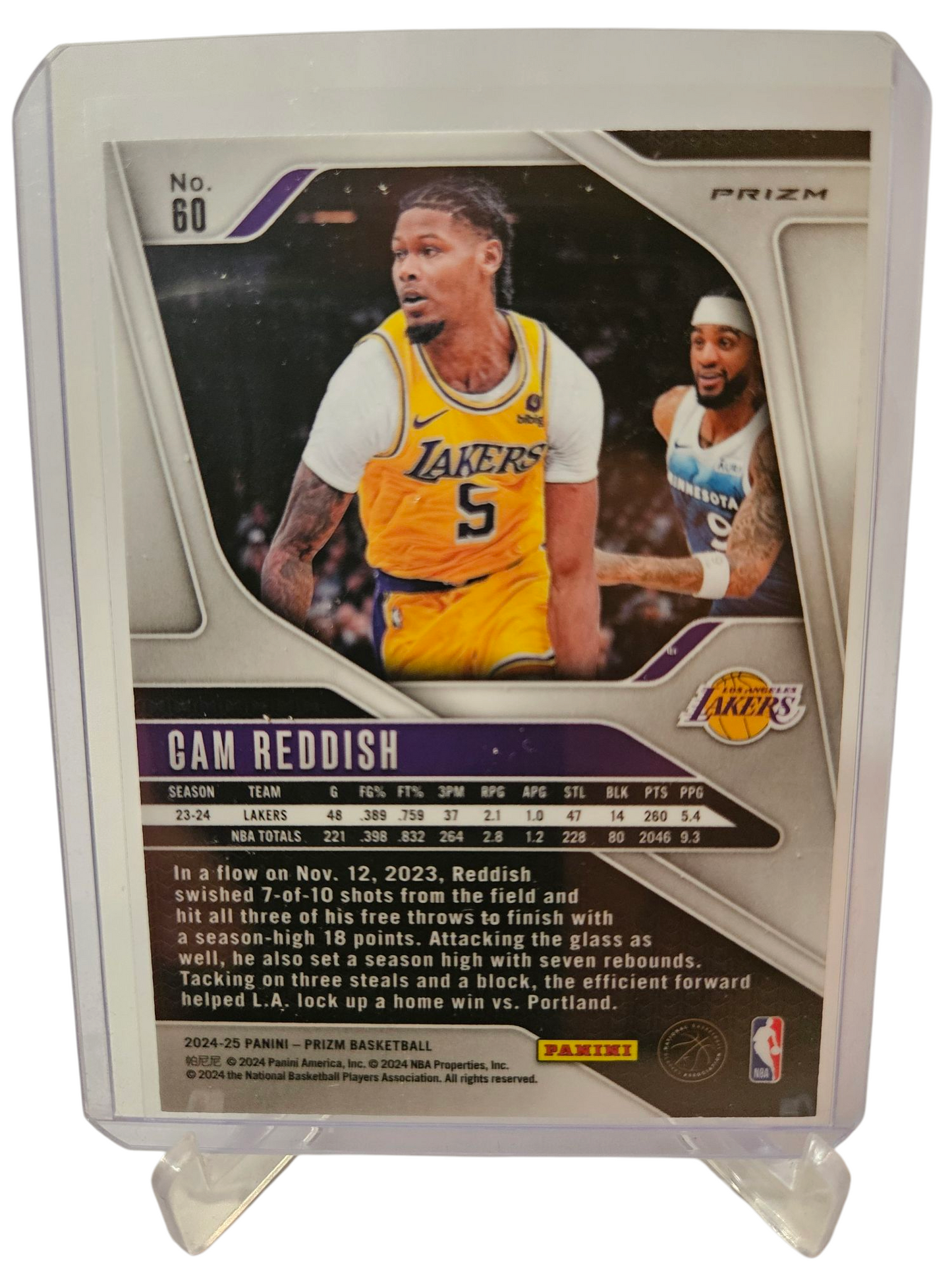 2024-25 Panini Prizm #60 Cam Reddish Silver Prizm