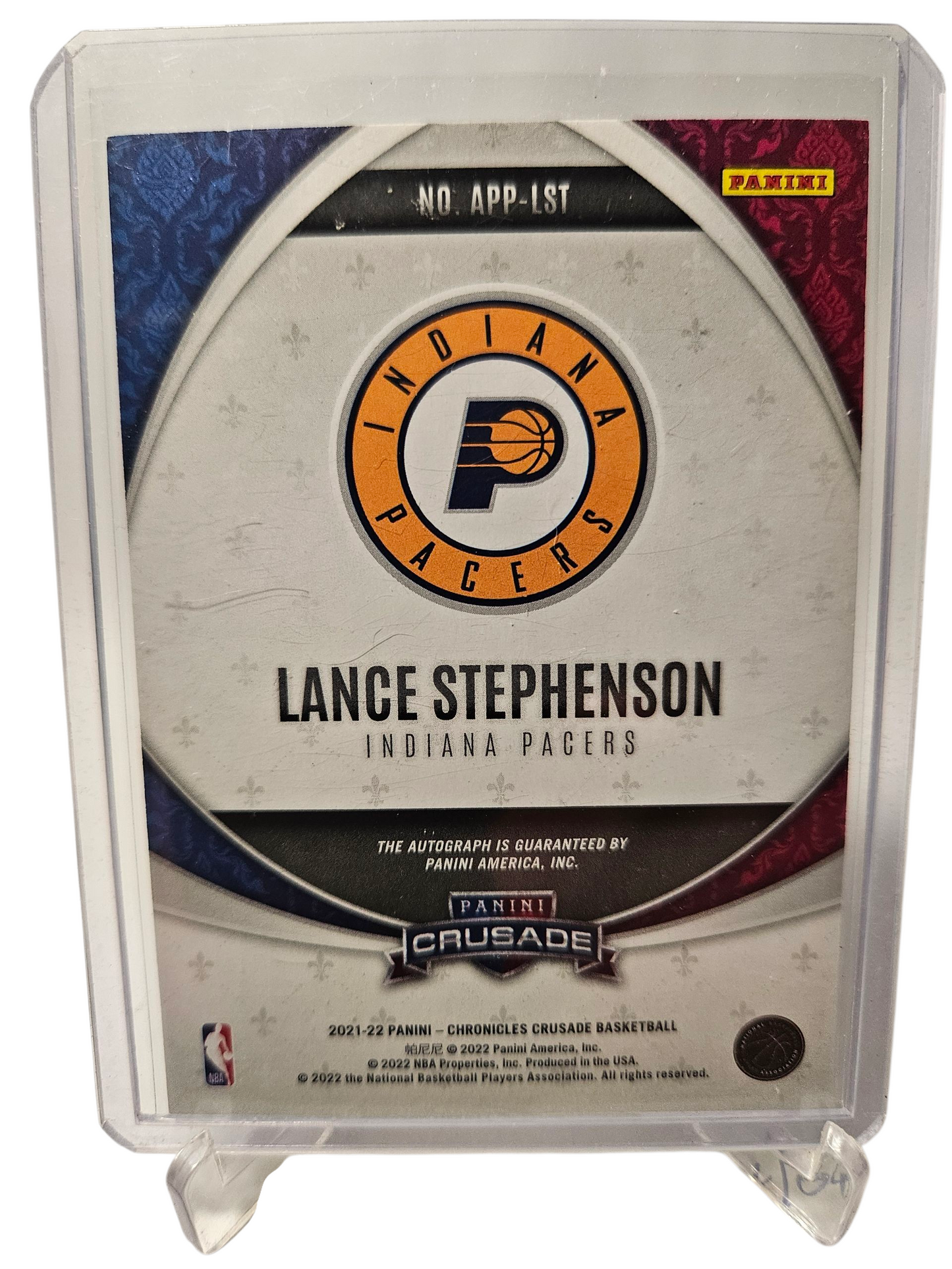 2021-22 Panini Crusade #APP-LST Lance Stephenson Rookie Card Apprentice Autograph 48/75