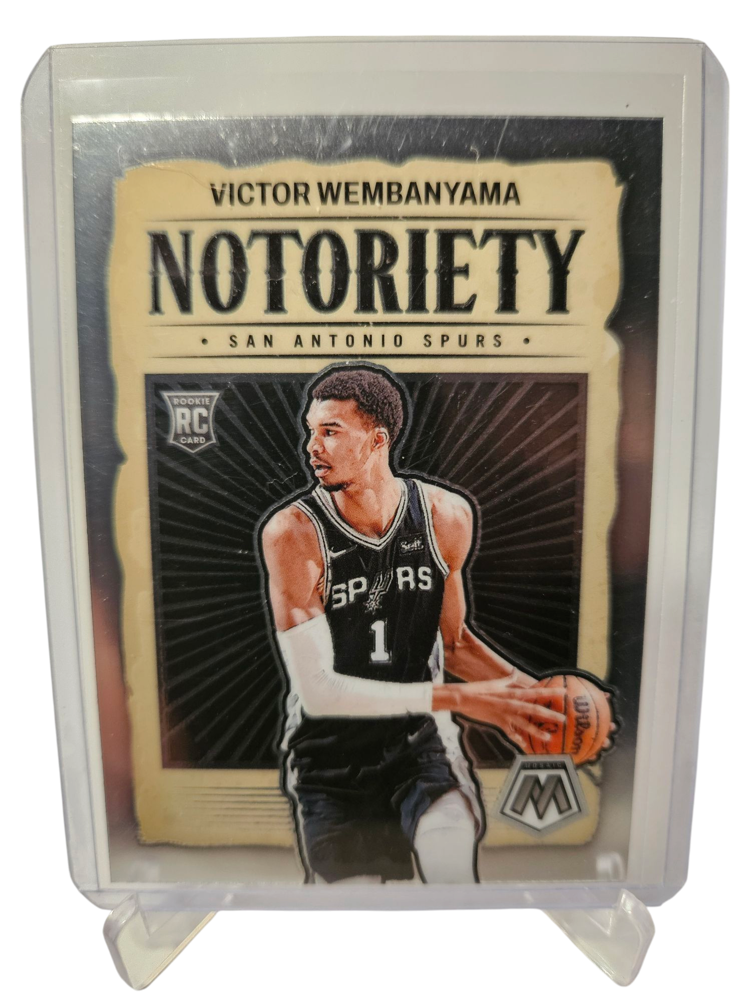 2023-24 Panini Mosaic #5 Victor Wembanyama Rookie Card Notoriety 