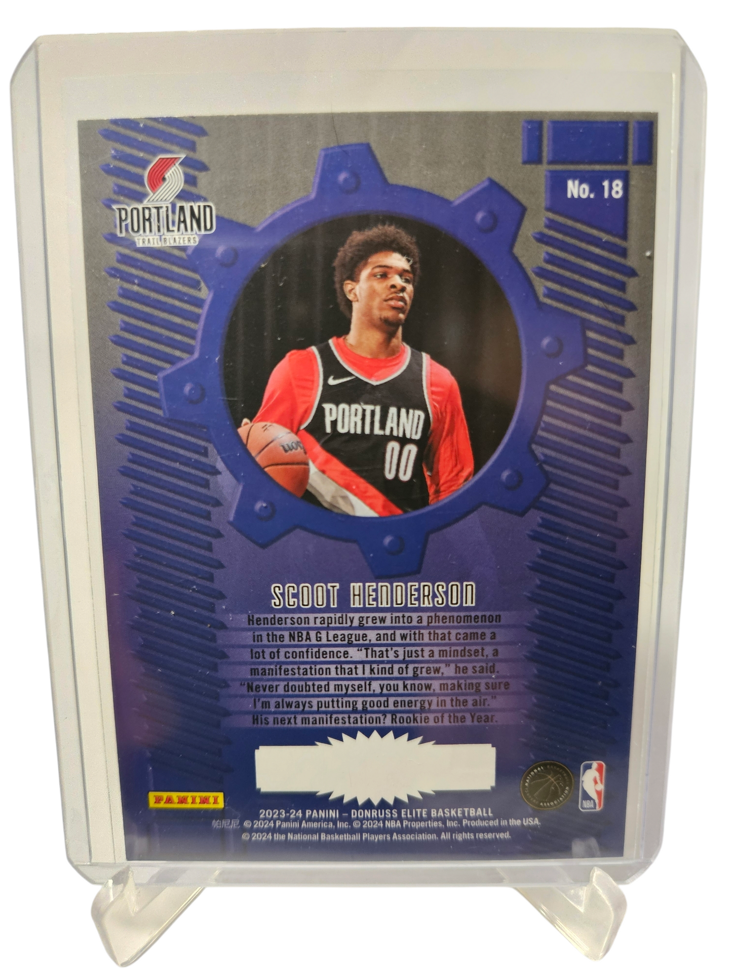2023-24 Panini Donruss Elite #18 Scoot Henderson Rookie Card Craftsman