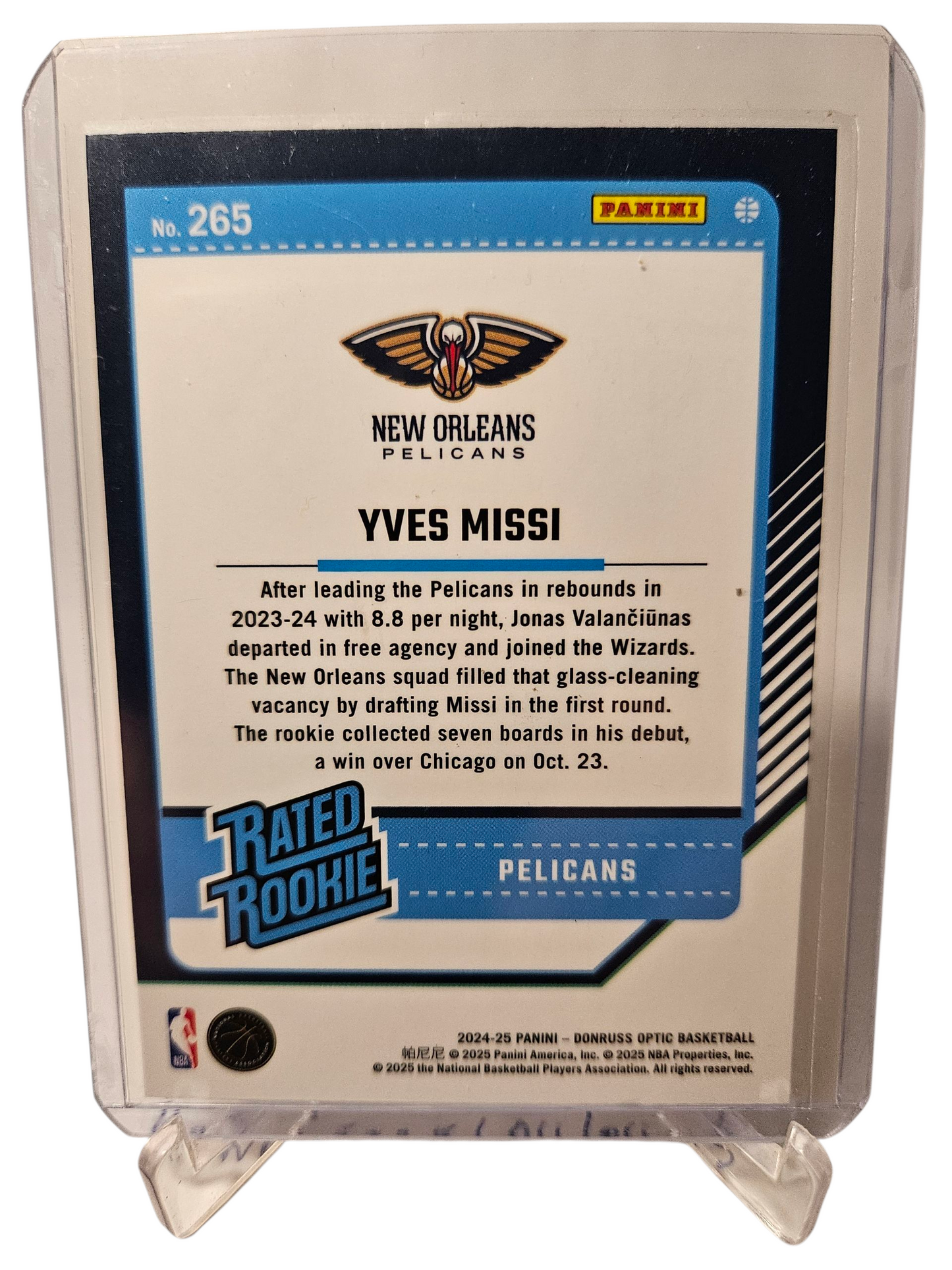 2024-25 Panini Donruss Optic #265 Yves Missi Rated Rookie