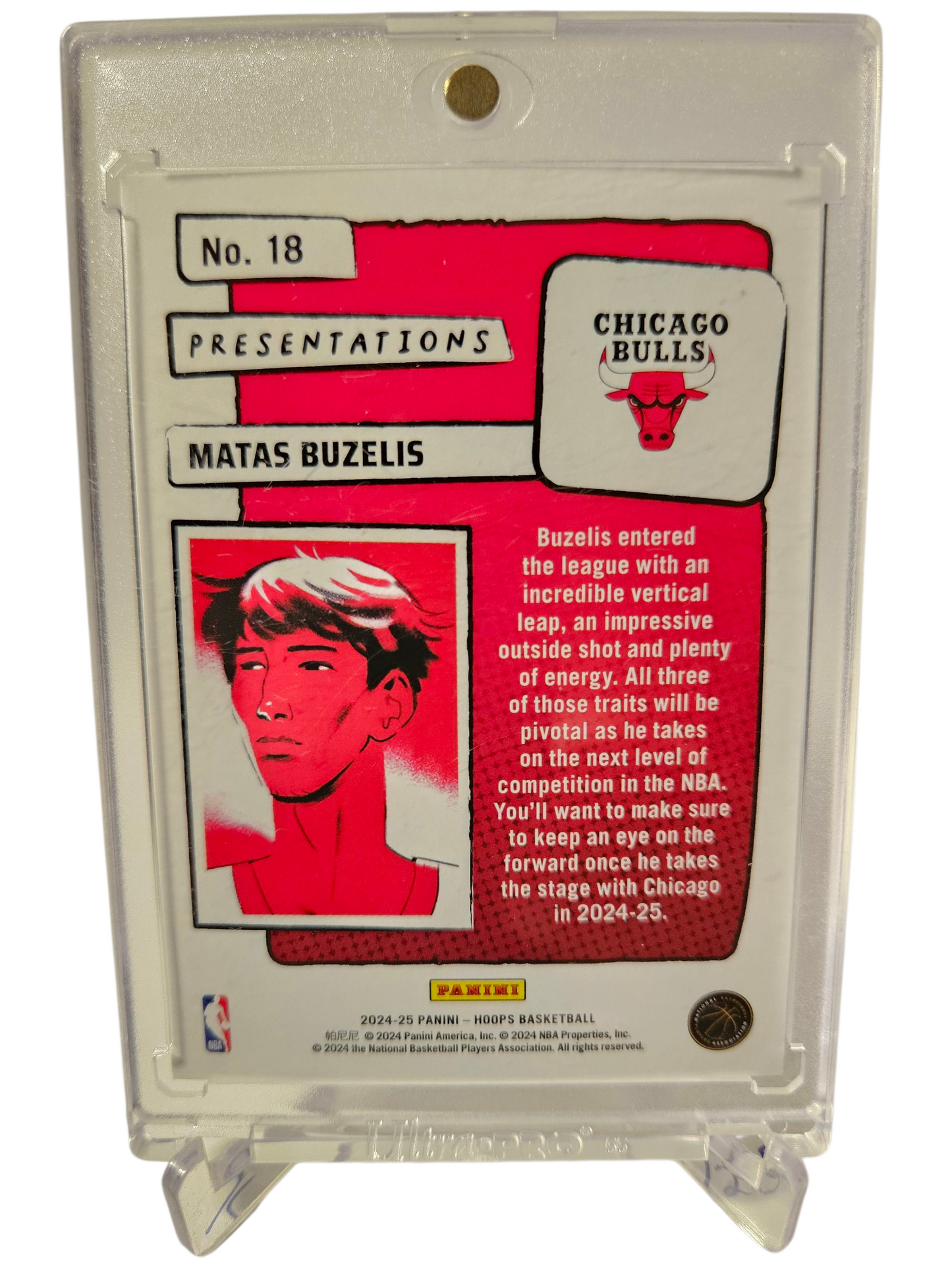 2024-25 Panini Hoops #18 Matas Buzelis Rookie Card Presentations Case Hit