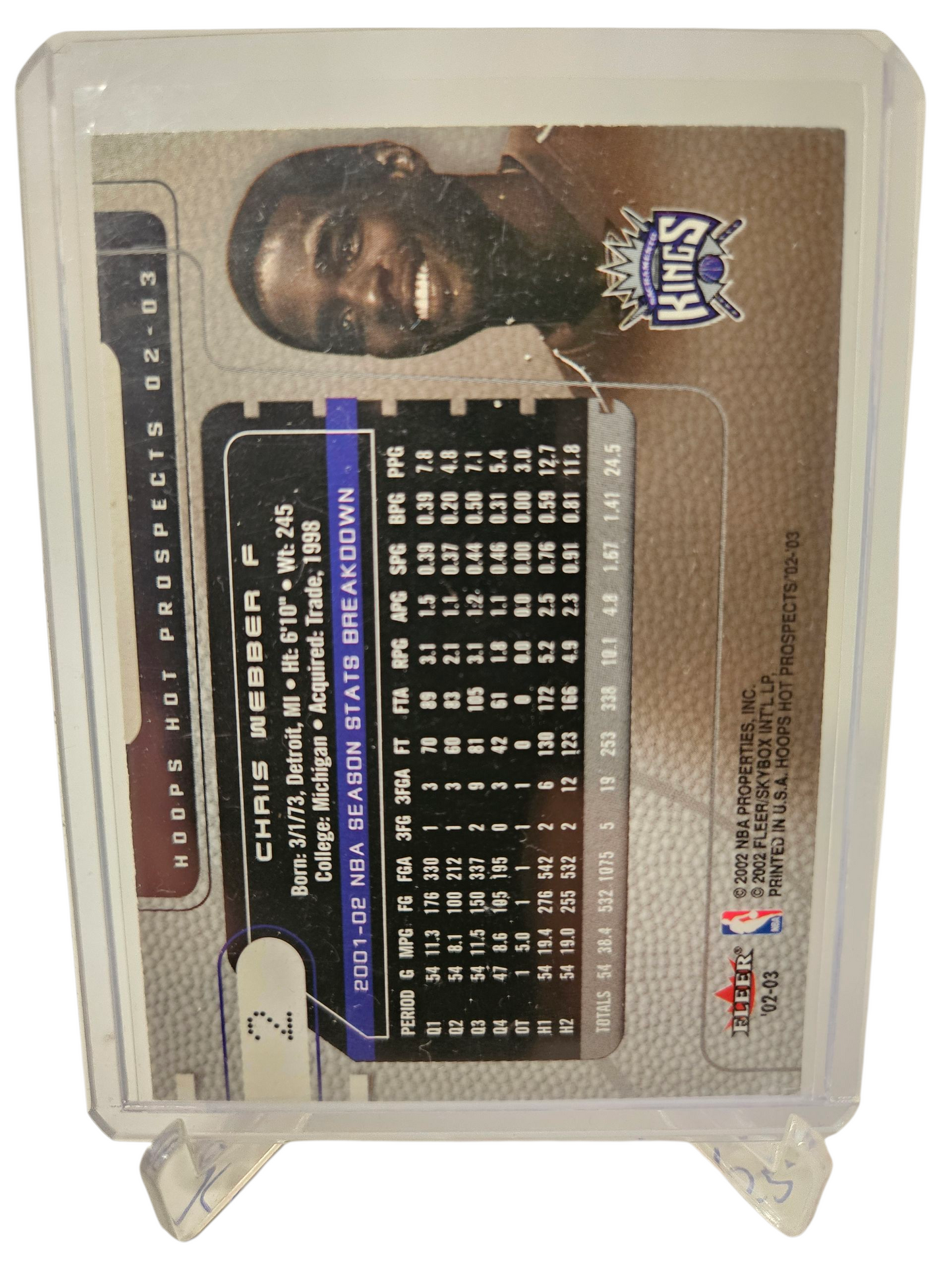 2002-03 Hoops #2 Chris Webber Hot Prospects