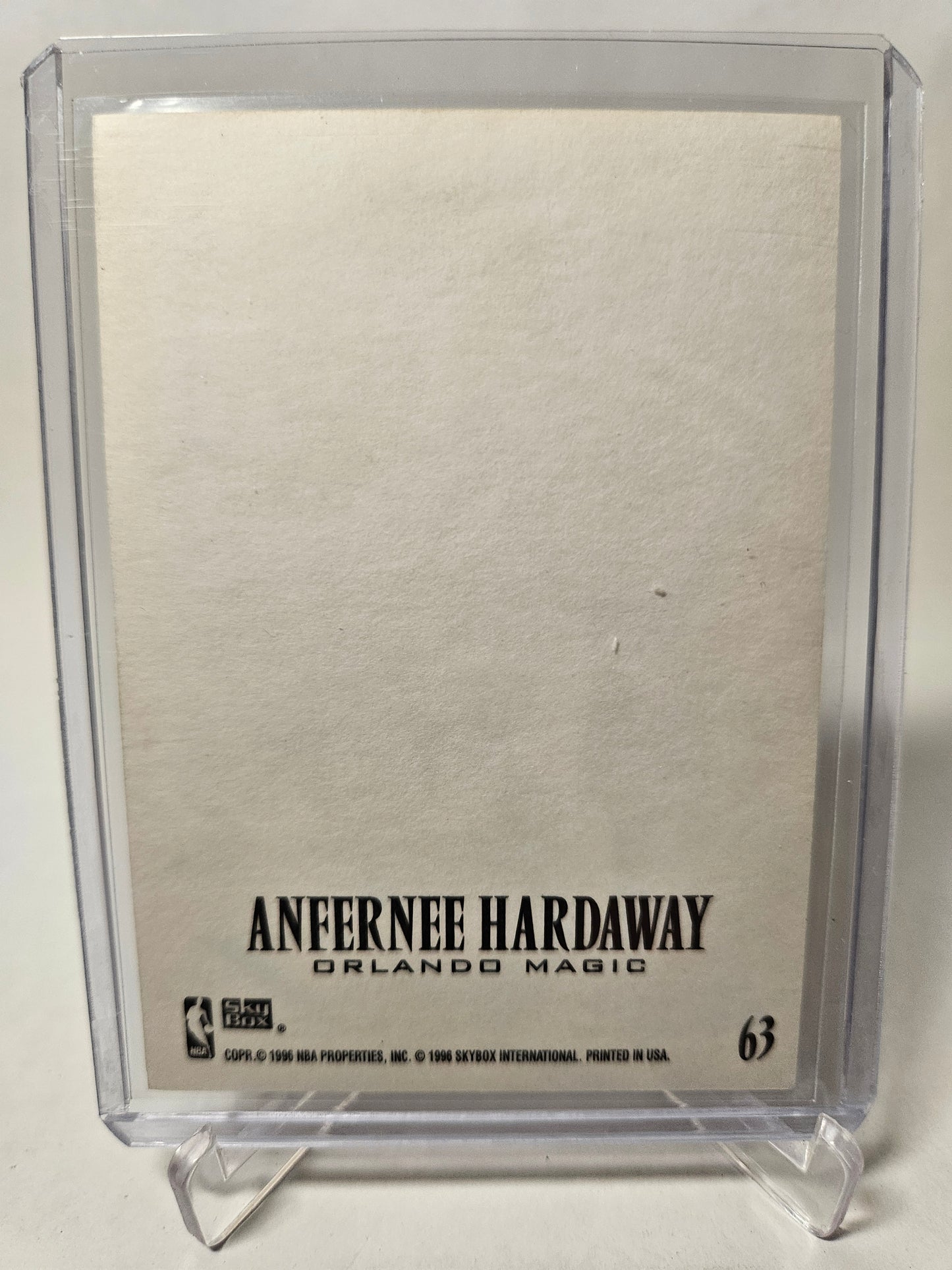 1996-97 Skybox #63 Anfernee Hardaway Skybox Z Force Sticker