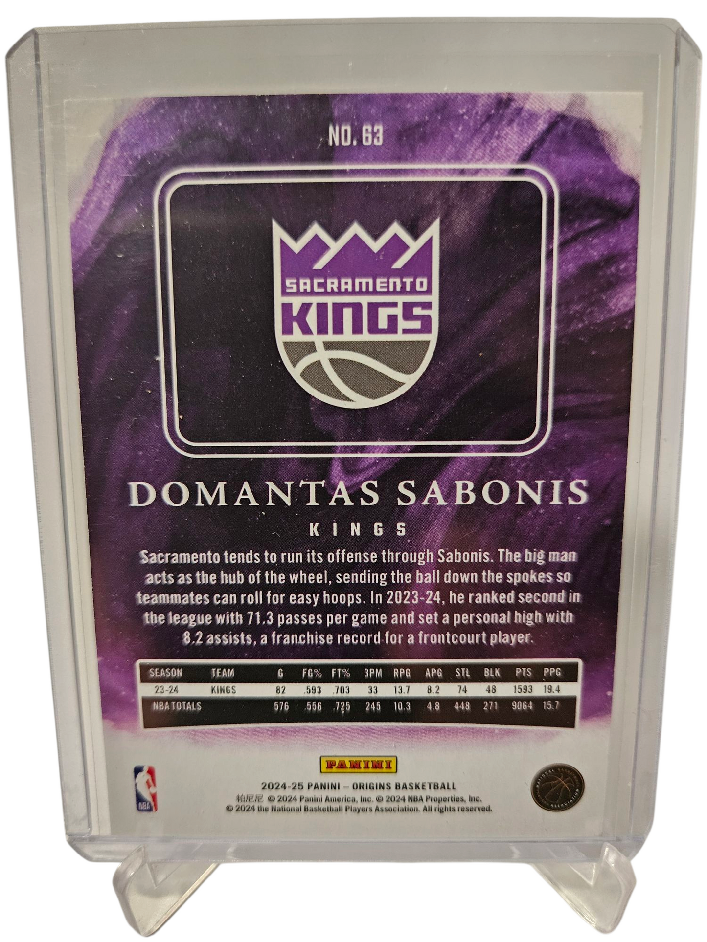 2024-25 Panini Origins #63 Domantas Sabonis