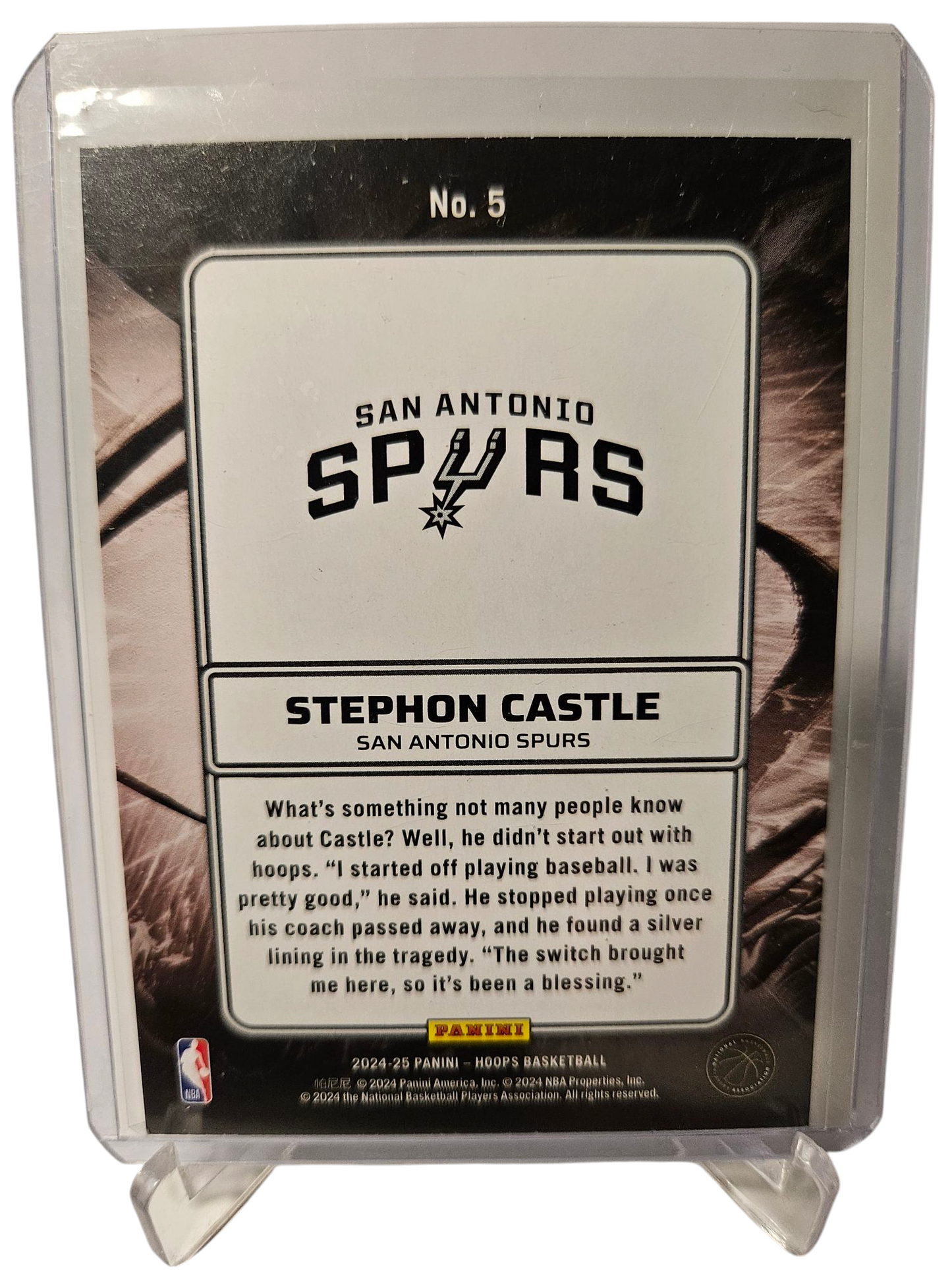 2024-25 Panini Hoops #5 Stephon Castle Rookie Card Ignition