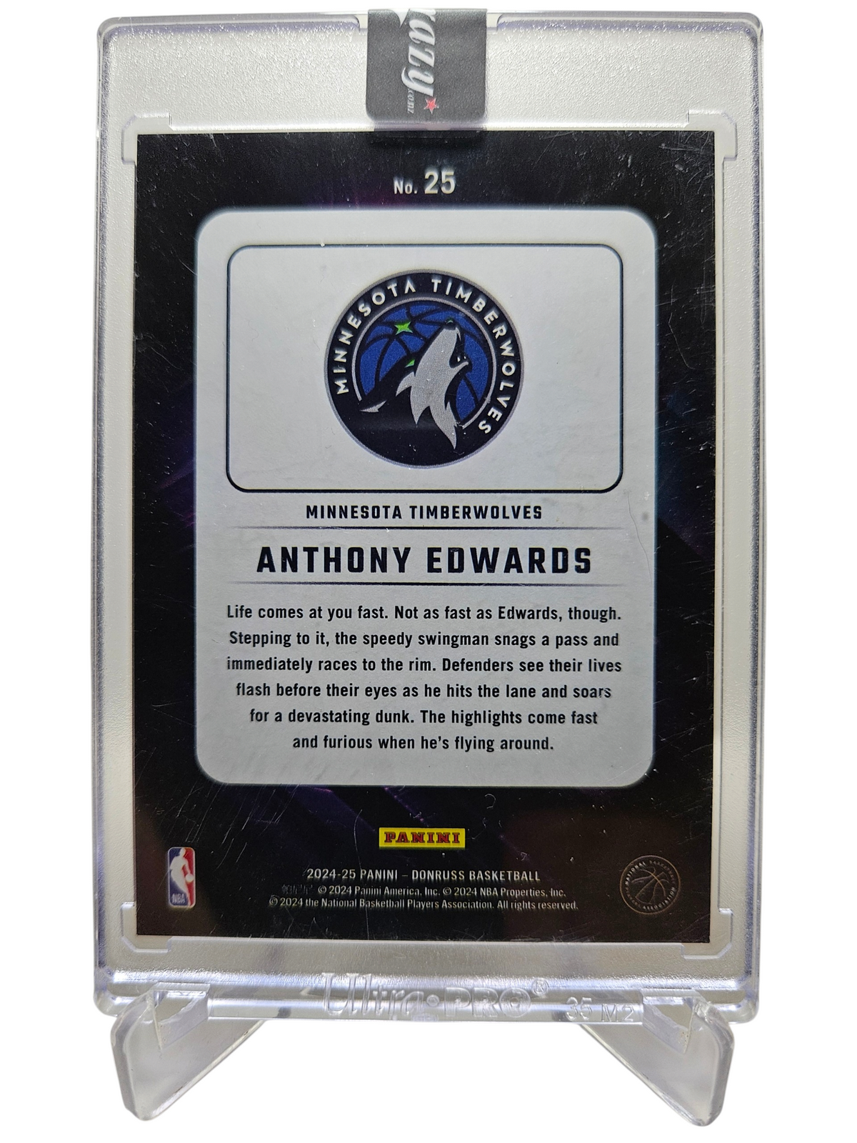2024-25 Panini Donruss #25 Anthony Edwards Night Moves Case Hit SSP