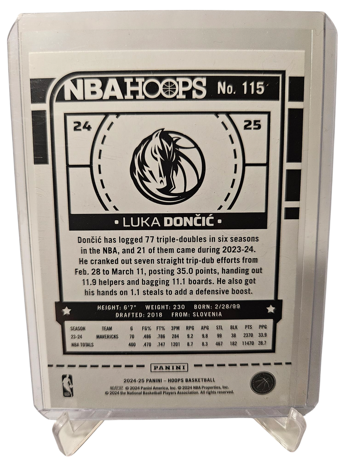 2024-25Panini Hoops #115 Luka Doncic