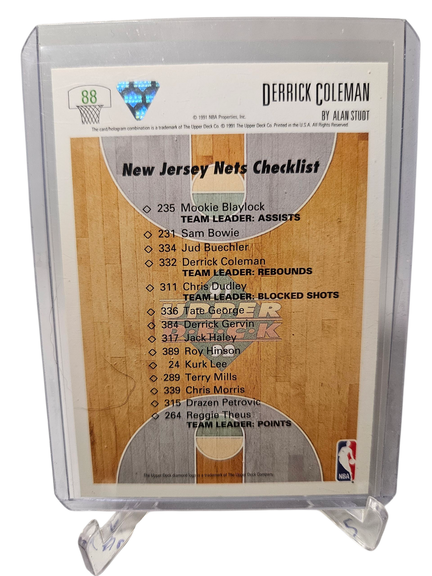 1991 Upper Deck #88 Derrick Coleman New Jersey Nets Checklist