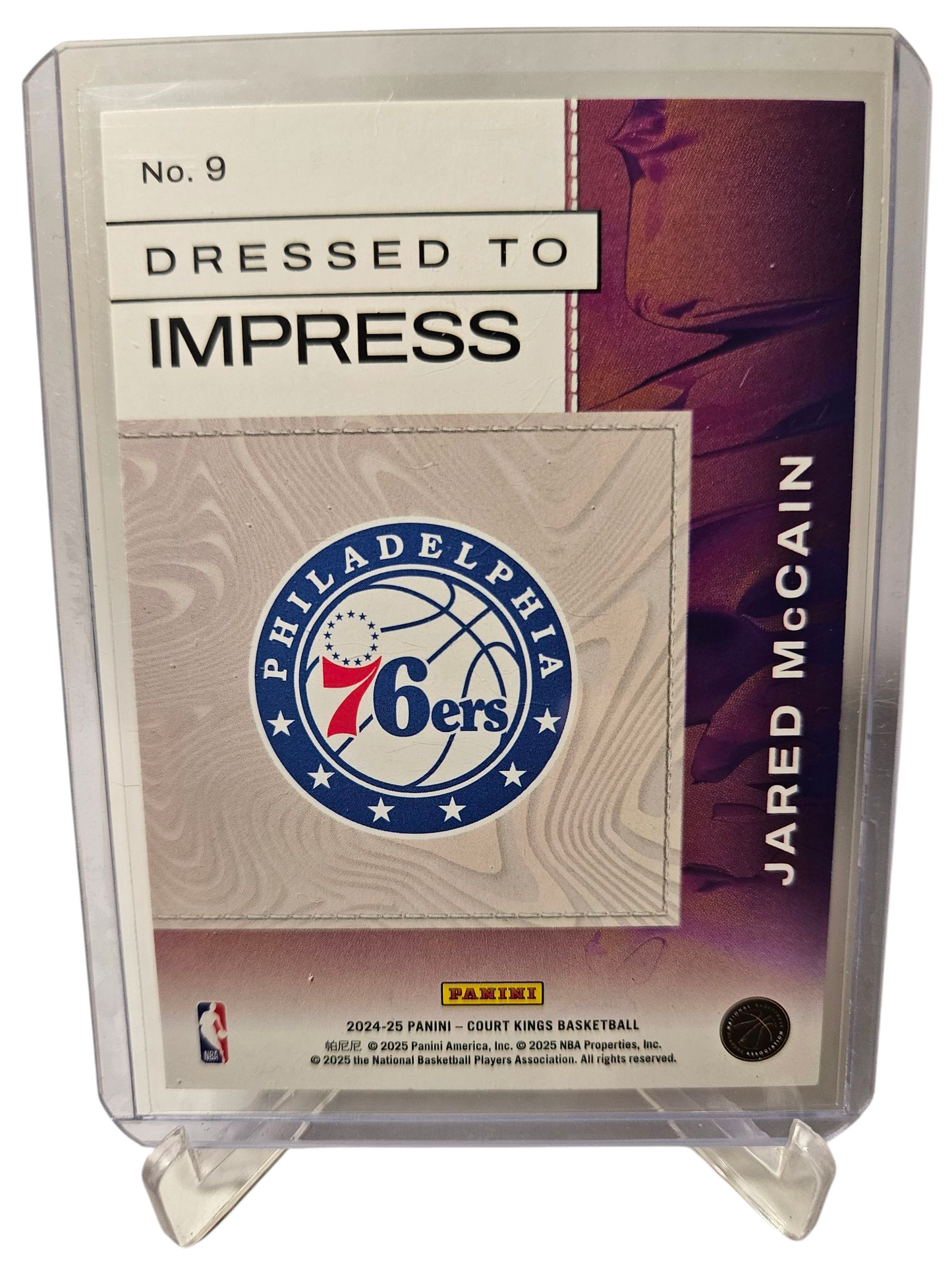 2024-25 Panini Court Kings #9 Jared McCain Rookie Card Dressed To Impress