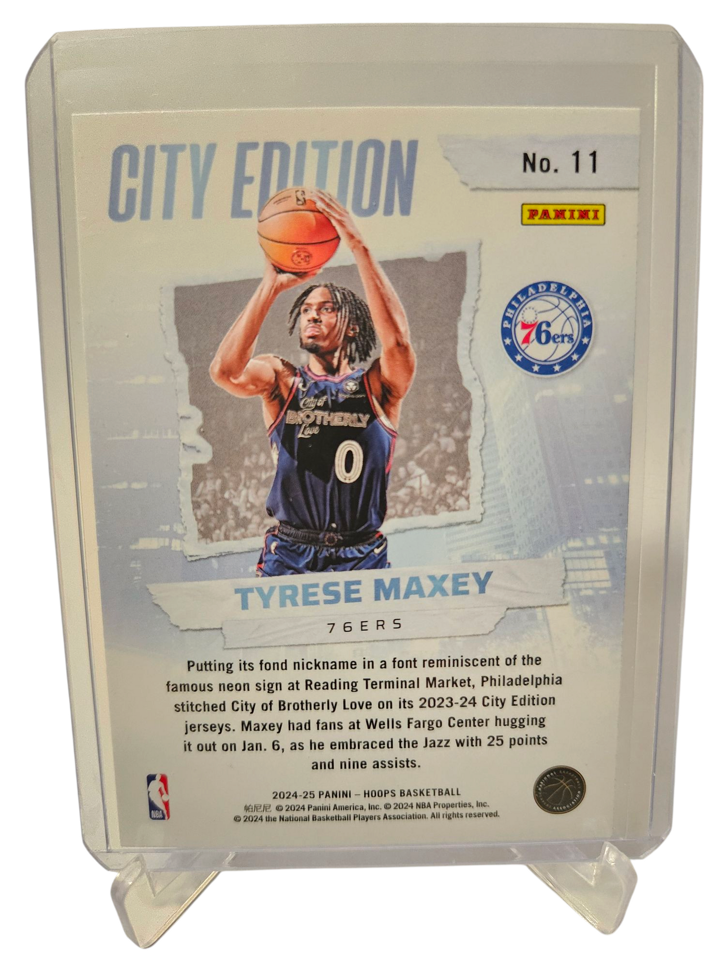 2024-25 Panini Hoops #11 Tyrese Maxey City Edition