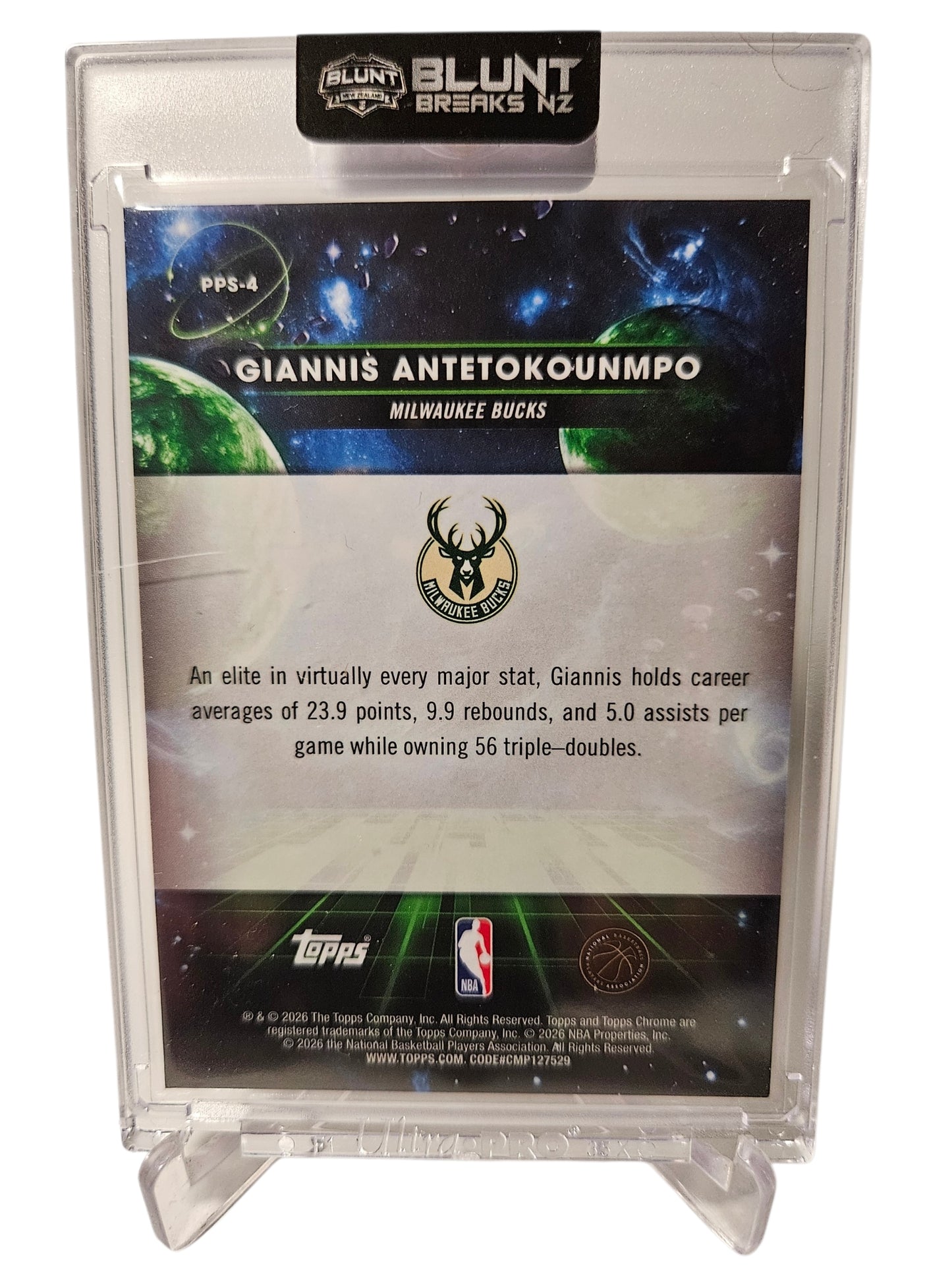 2026 Topps Cosmic #PPS-4 Giannis Antetokounmpo Planetary Pursuit Sun Case Hit