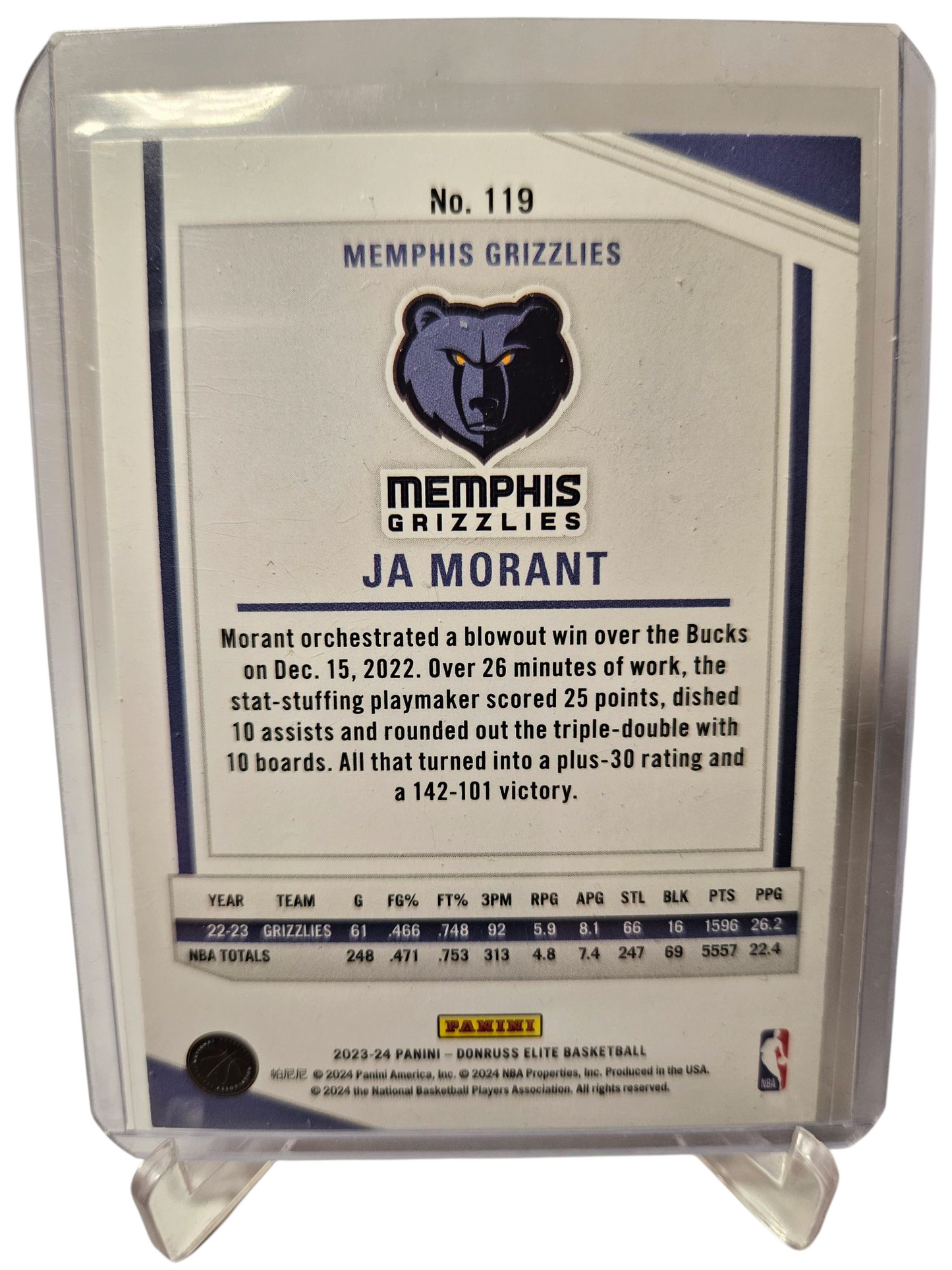 2023-24 Panini Donruss Elite #119 JA Morant International Red