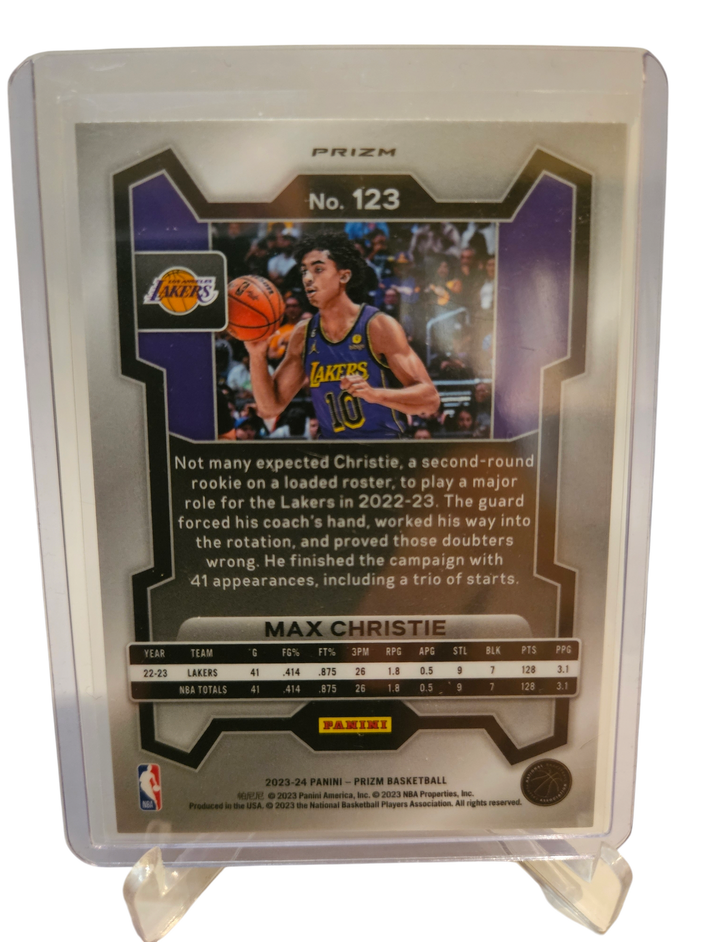 2023-24 Panini Prizm #123 Max Christie Silver Prizm