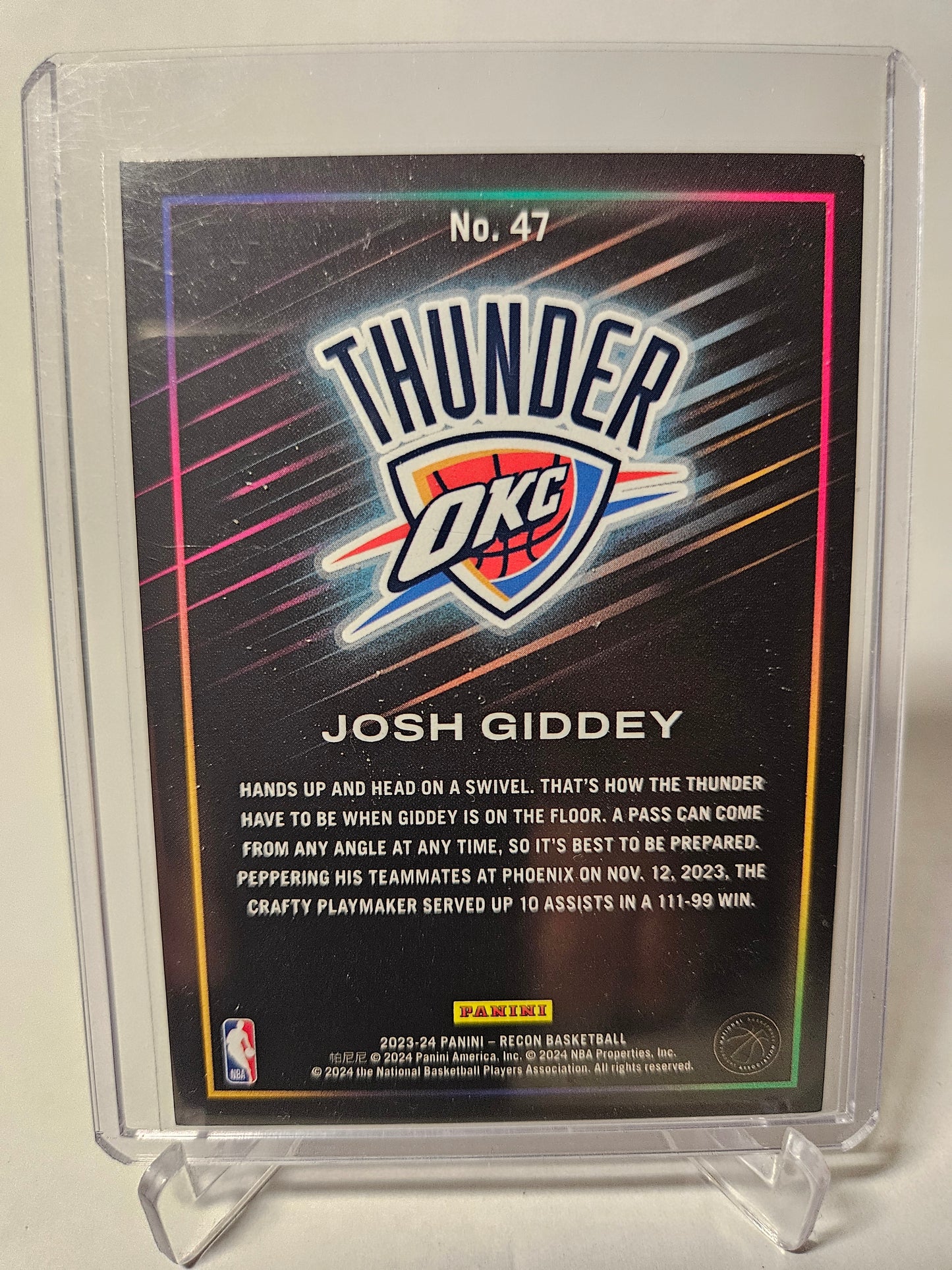 2023-24 Panini Recon #47 Josh Giddey Bronze 092/299