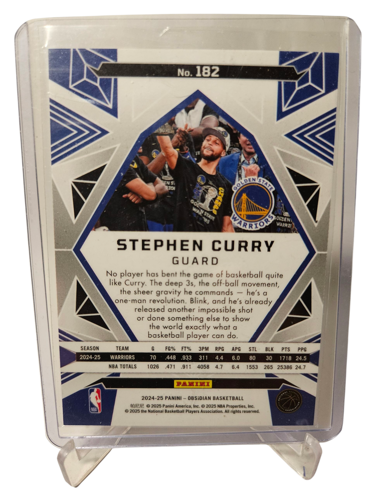 2024-25 Panini Obsidian #182 Stephen Curry