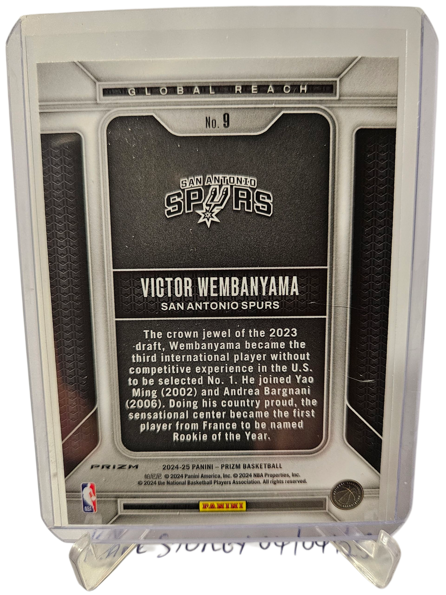 2024-25 Panini Prizm #9 Victor Wembanyama Global Reach Silver Prizm