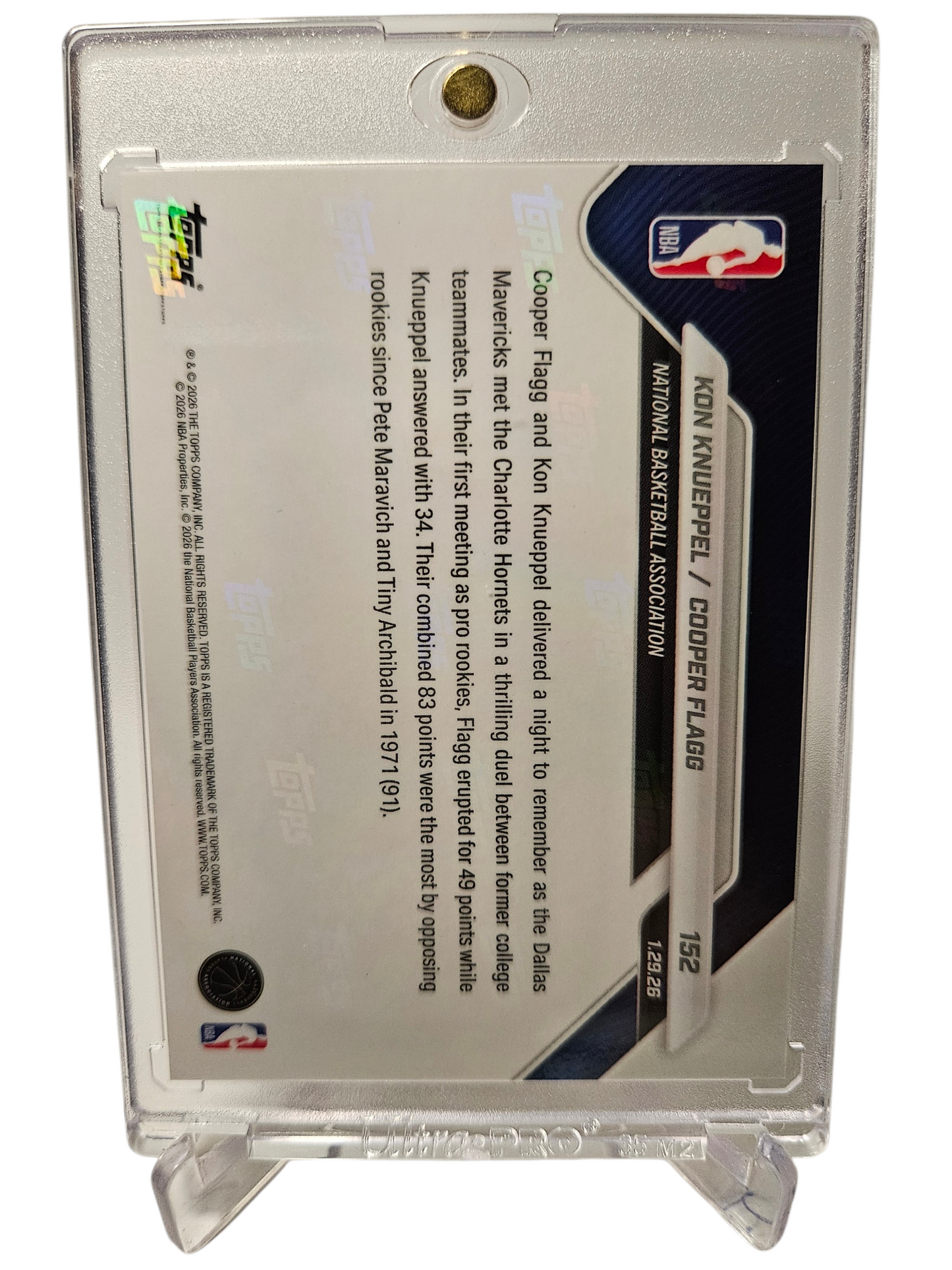 2025 Topps Now #152 Kon Knueppel/Cooper Flag Rookie Card Rookies Combine