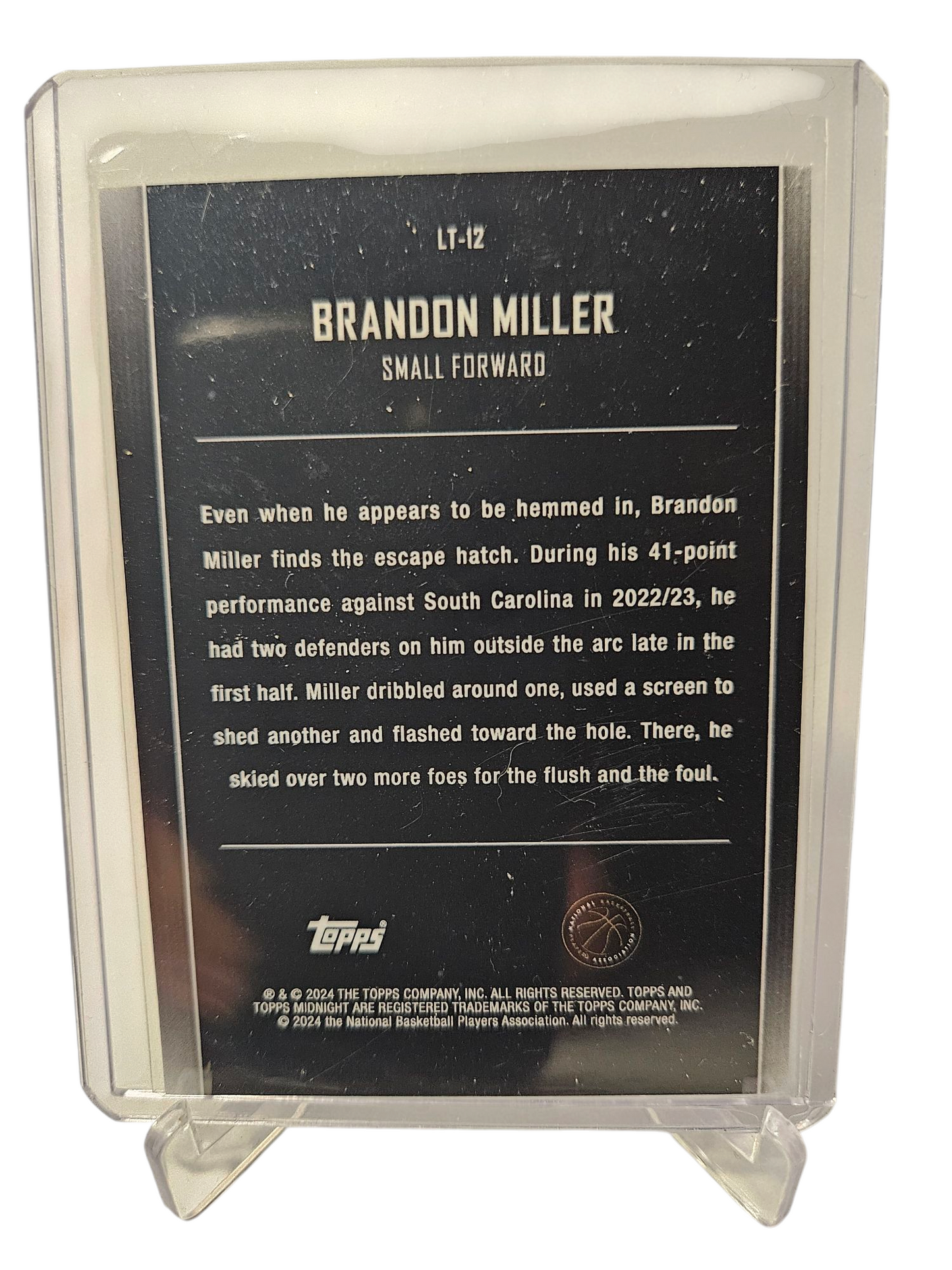 2023-24 Topps Midnight #SC-13 Brandon Miller Lunar