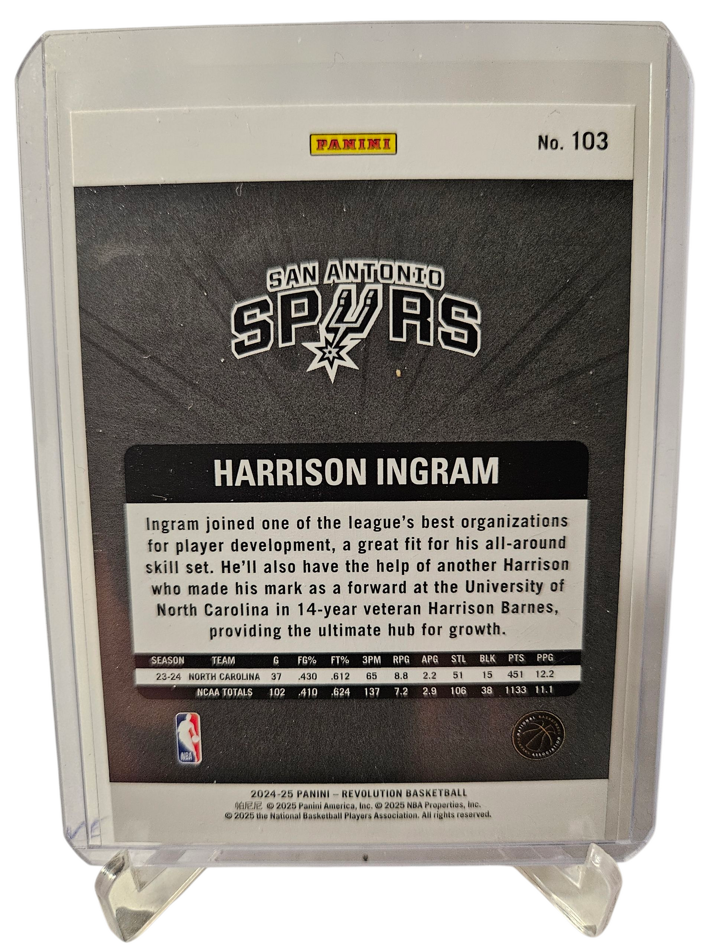 2024-25 Panini Revolution #103 Harrison Ingram Rookie Card