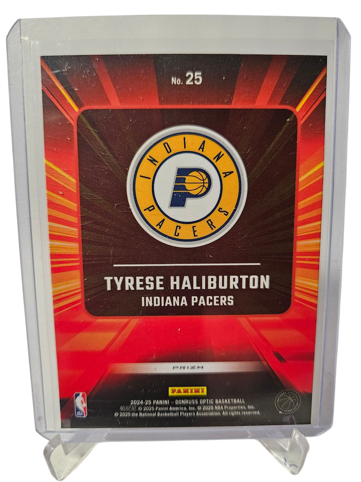 2024-25 Panini Donruss Optic #25 Tyrese Haliburton Express Lane Holo Prizm