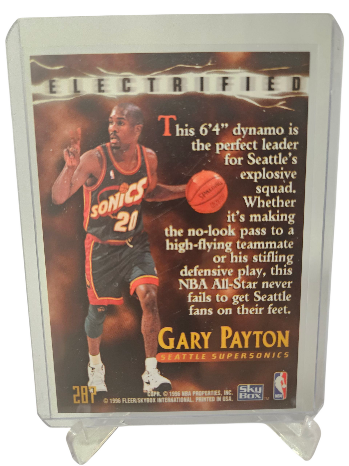 1996 Skybox #286 Gary Payton Electrified