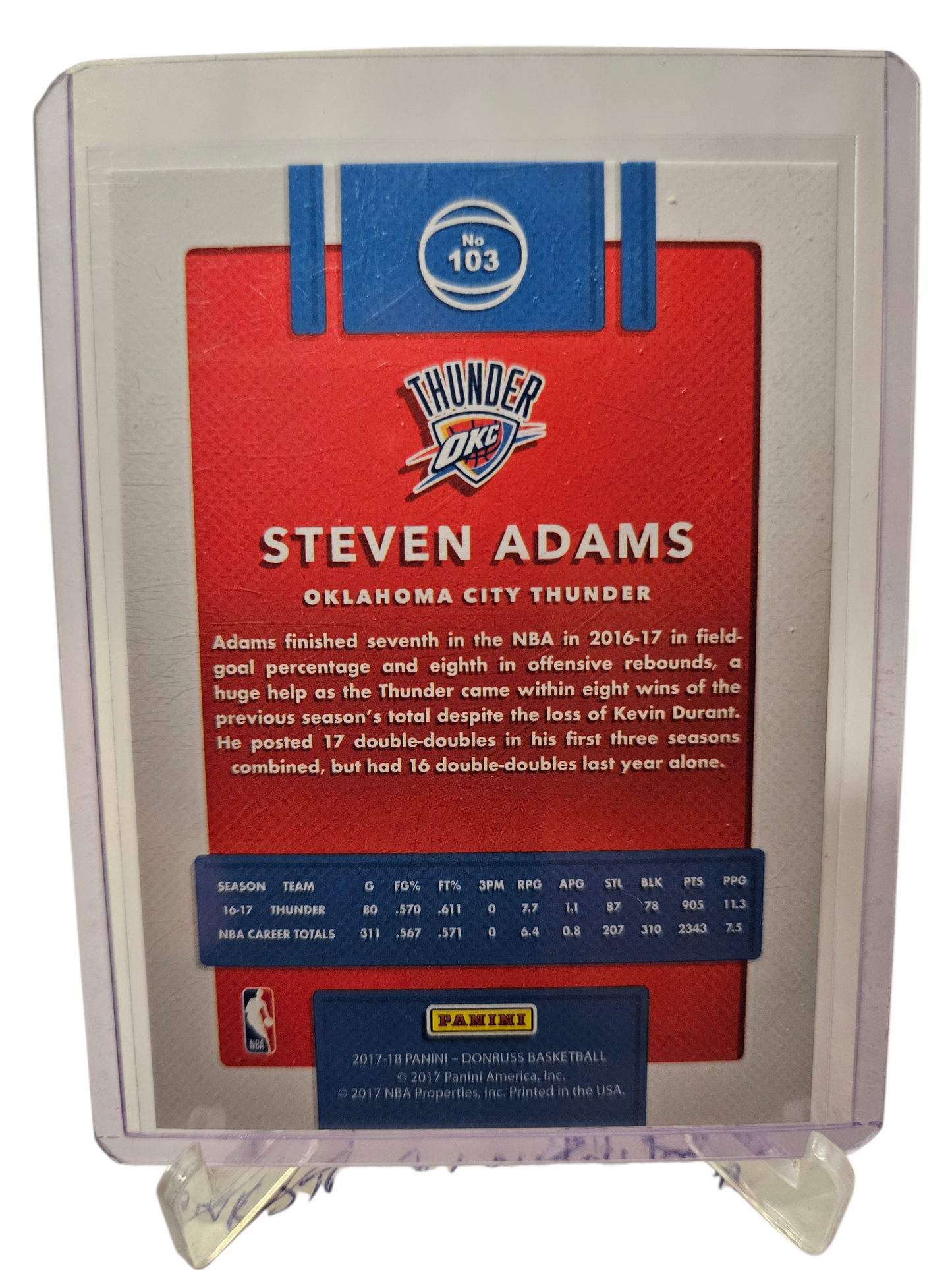 2017-18 Panini Donruss #103 Steven Adams Red Prizm
