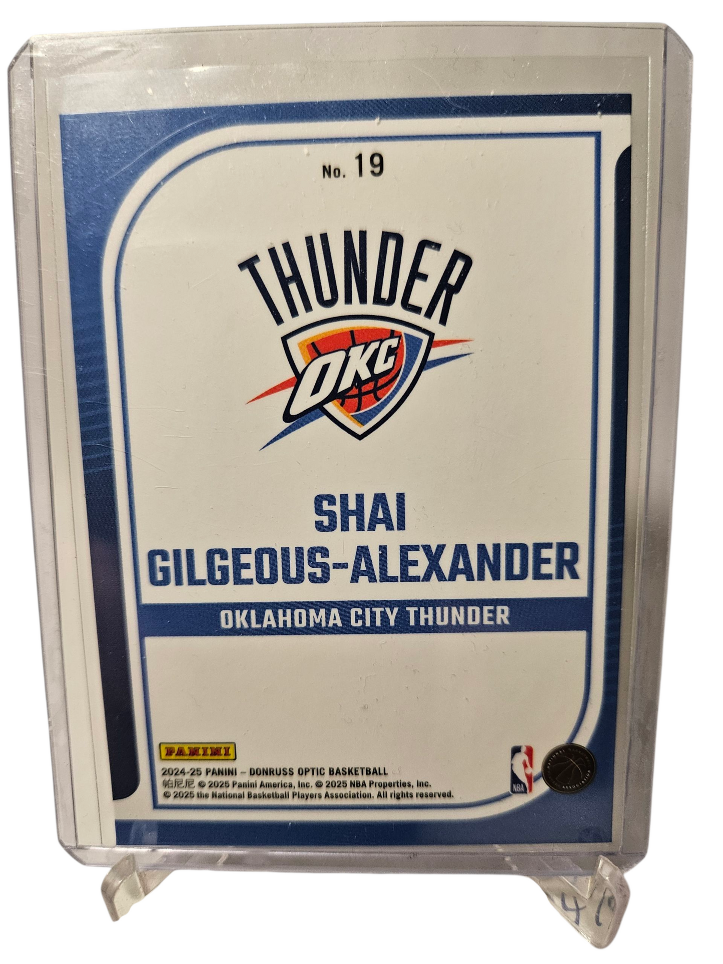 2024-25 Panini Donruss Optic #19 Shai Gilgeous-Alexander Elite Dominators