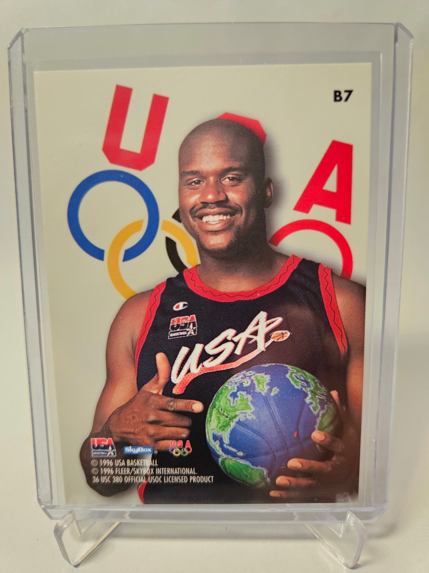 1996 Skybox #B7 Shaquille O'Neal USA Basketball Bronze