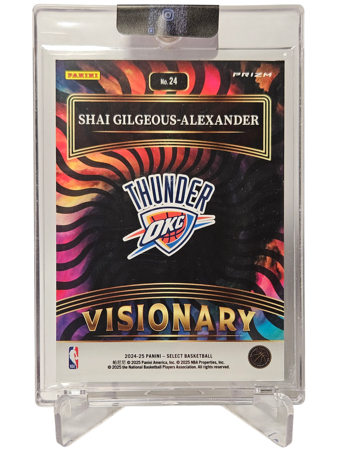 2024-25 Panini Select #45 Shai Gilgeous-Alexander Visonary Prizm Case Hit