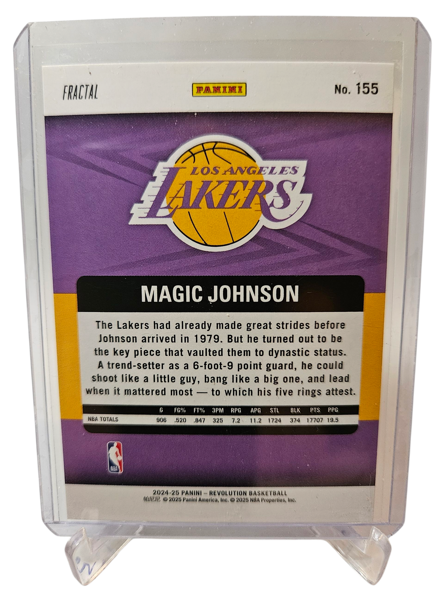 2024-25 Panini Revolution #155 Magic Johnson Legends Fractal